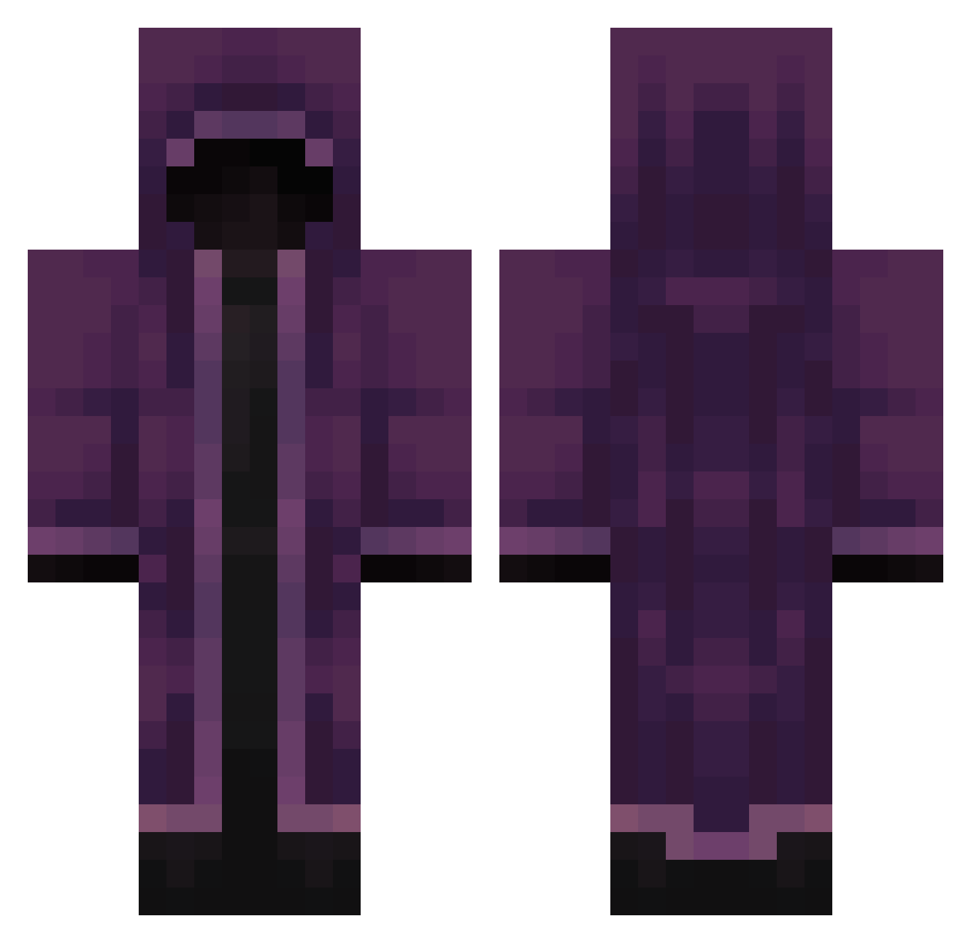 h9rd Minecraft skin, front and back view