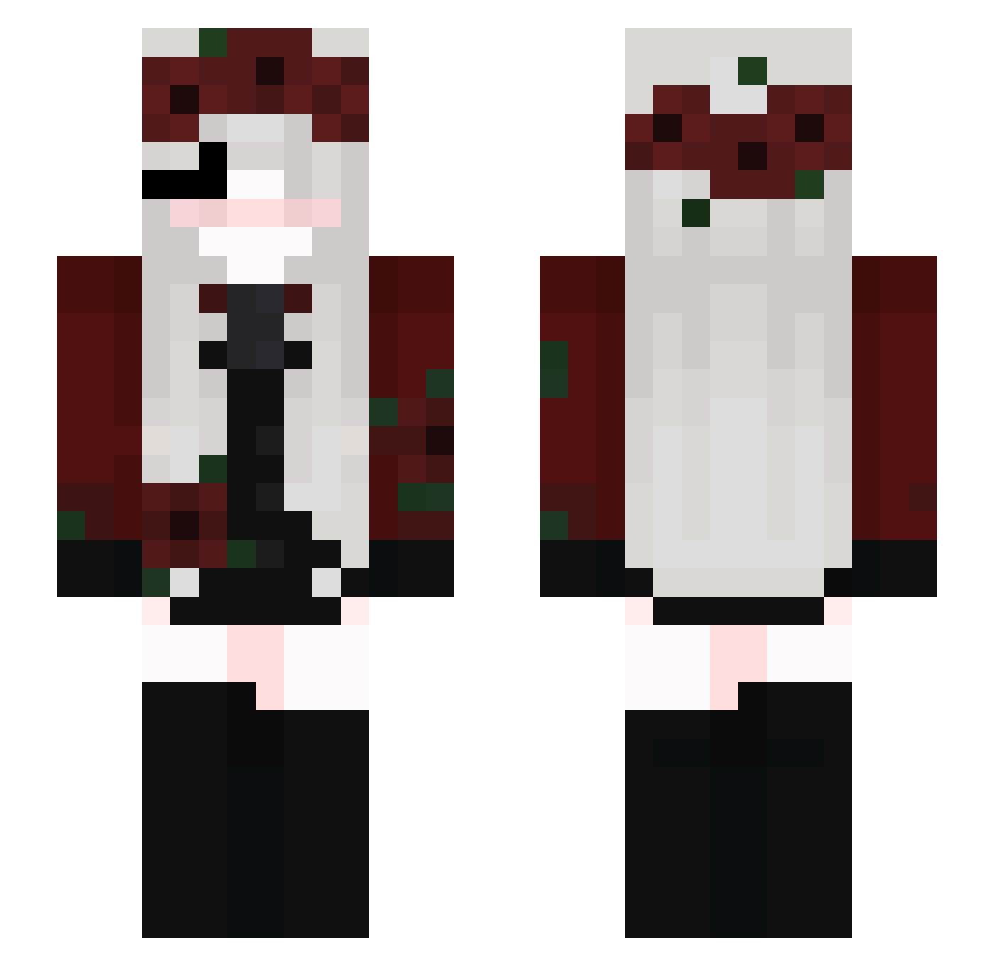 ppnp Minecraft skin, front and back view