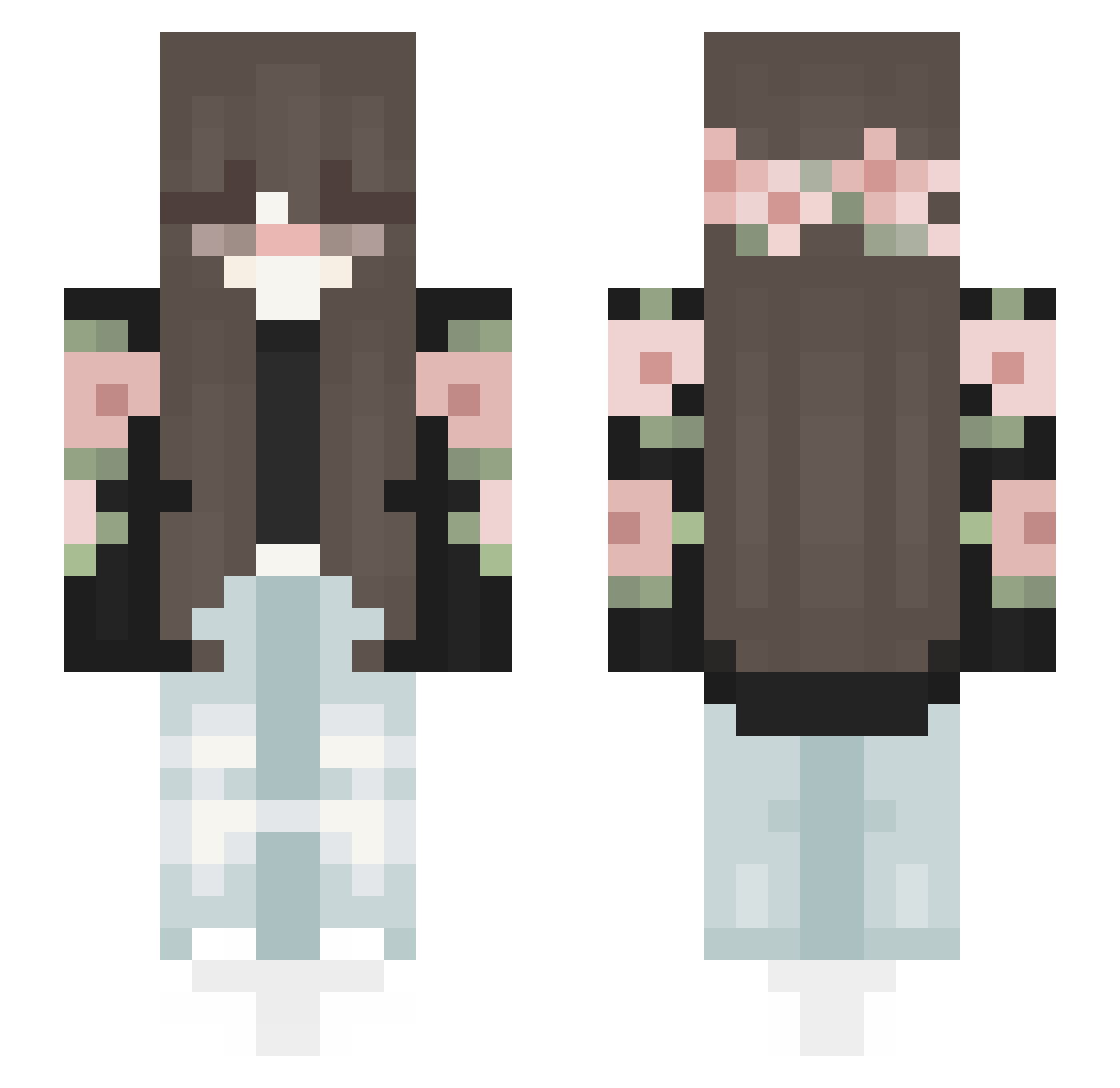 werasi Minecraft skin, front and back view