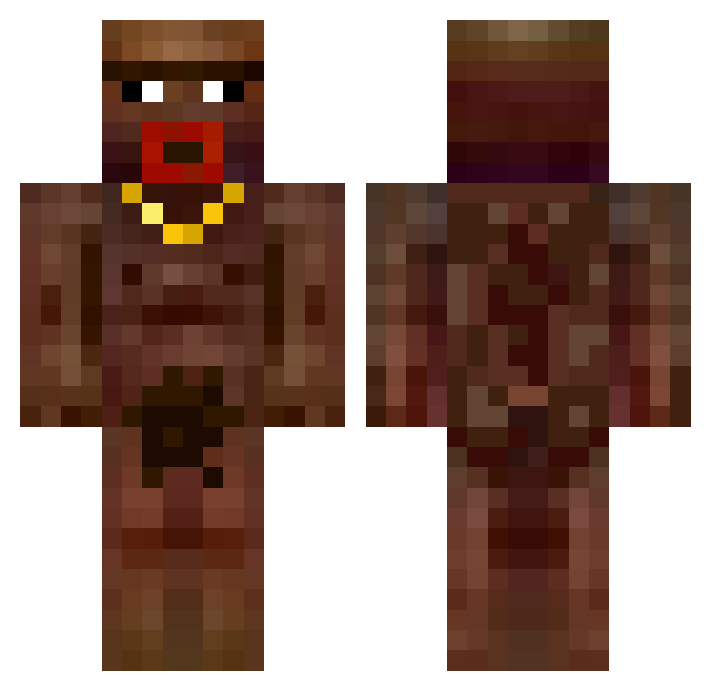SURO_11 Minecraft skin, front and back view