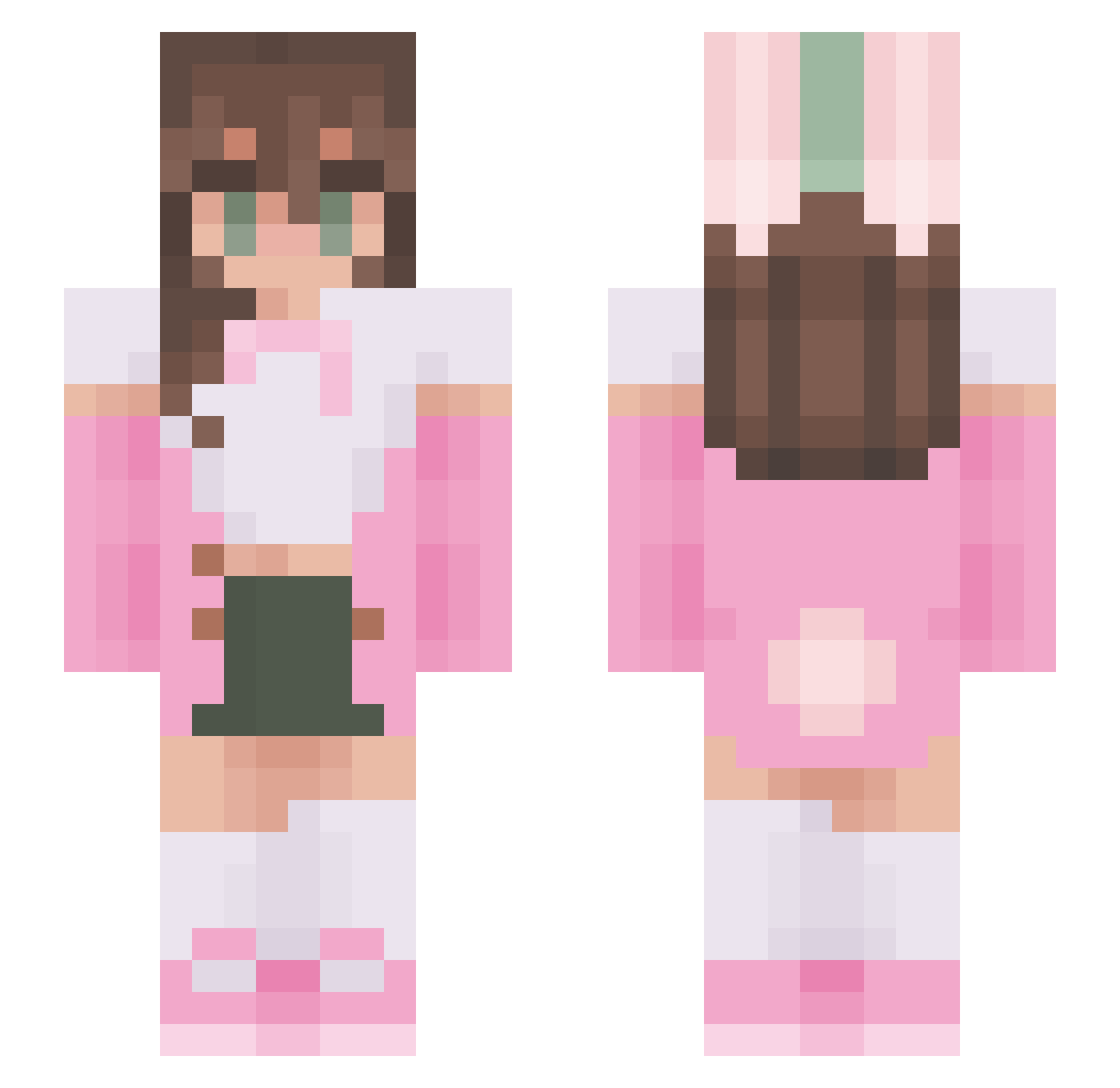 nejd0 Minecraft skin, front and back view