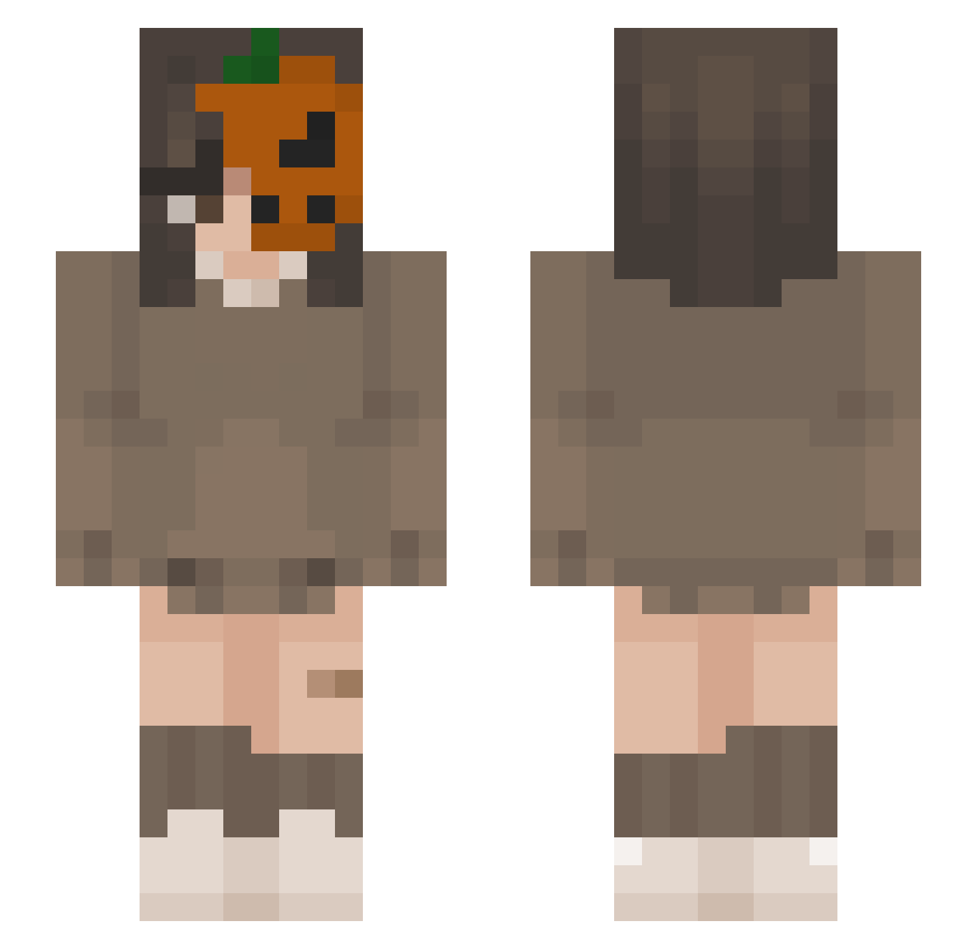 AgentKubuss Minecraft skin, front and back view
