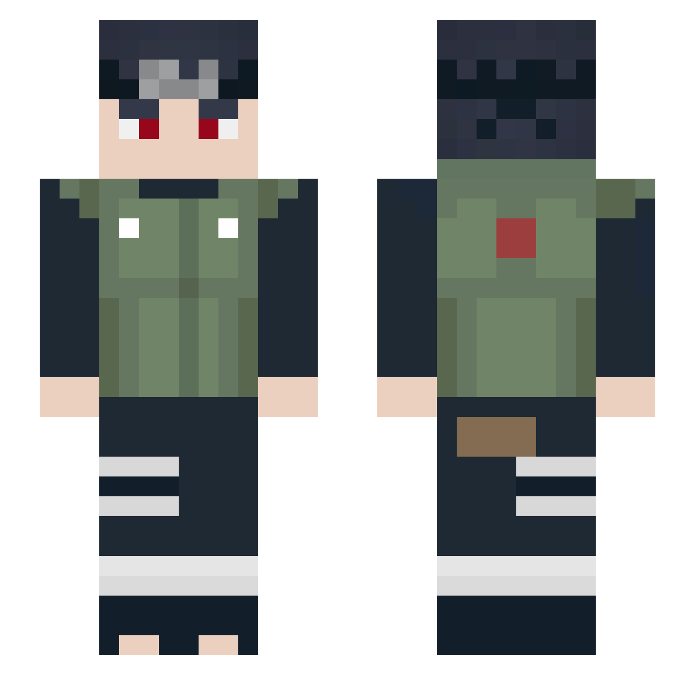 brefera Minecraft skin, front and back view