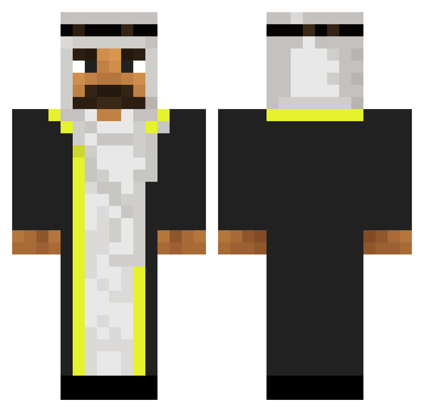 strammbre Minecraft skin, front and back view