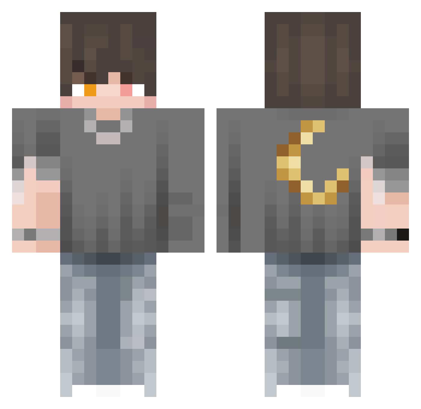 poomi123 Minecraft skin, front and back view