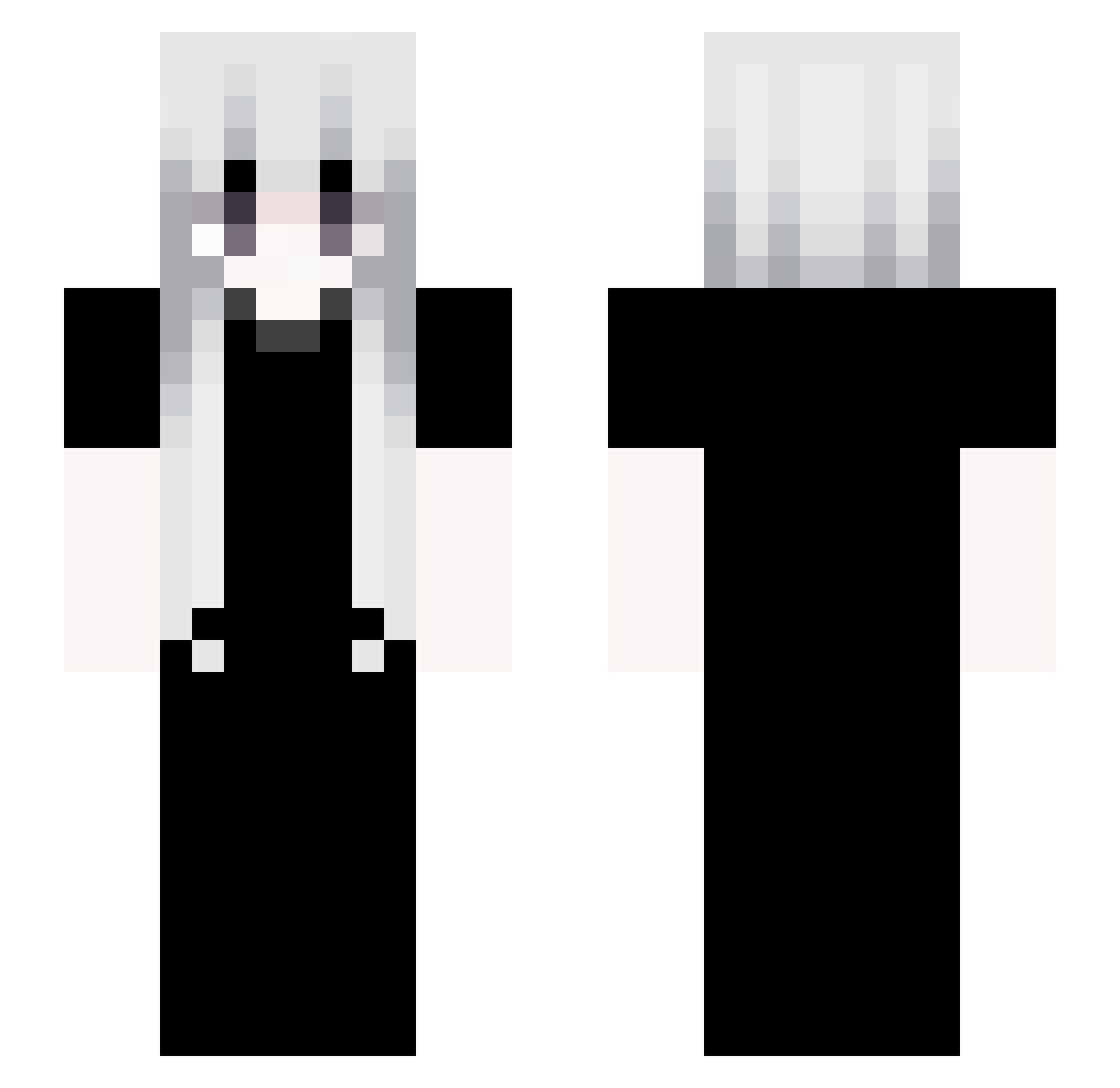 vejni Minecraft skin, front and back view