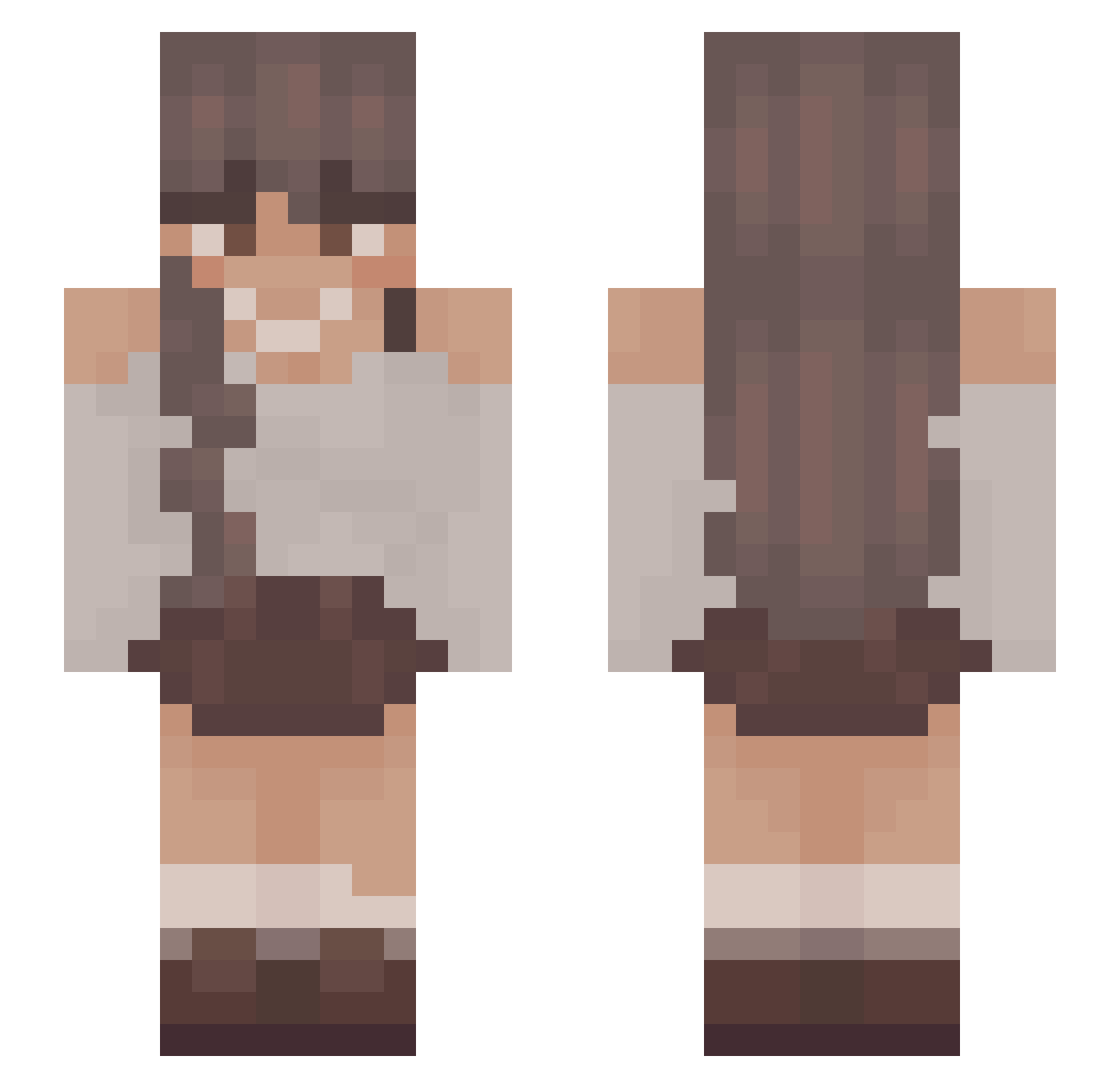 Soph_69_ Minecraft skin, front and back view