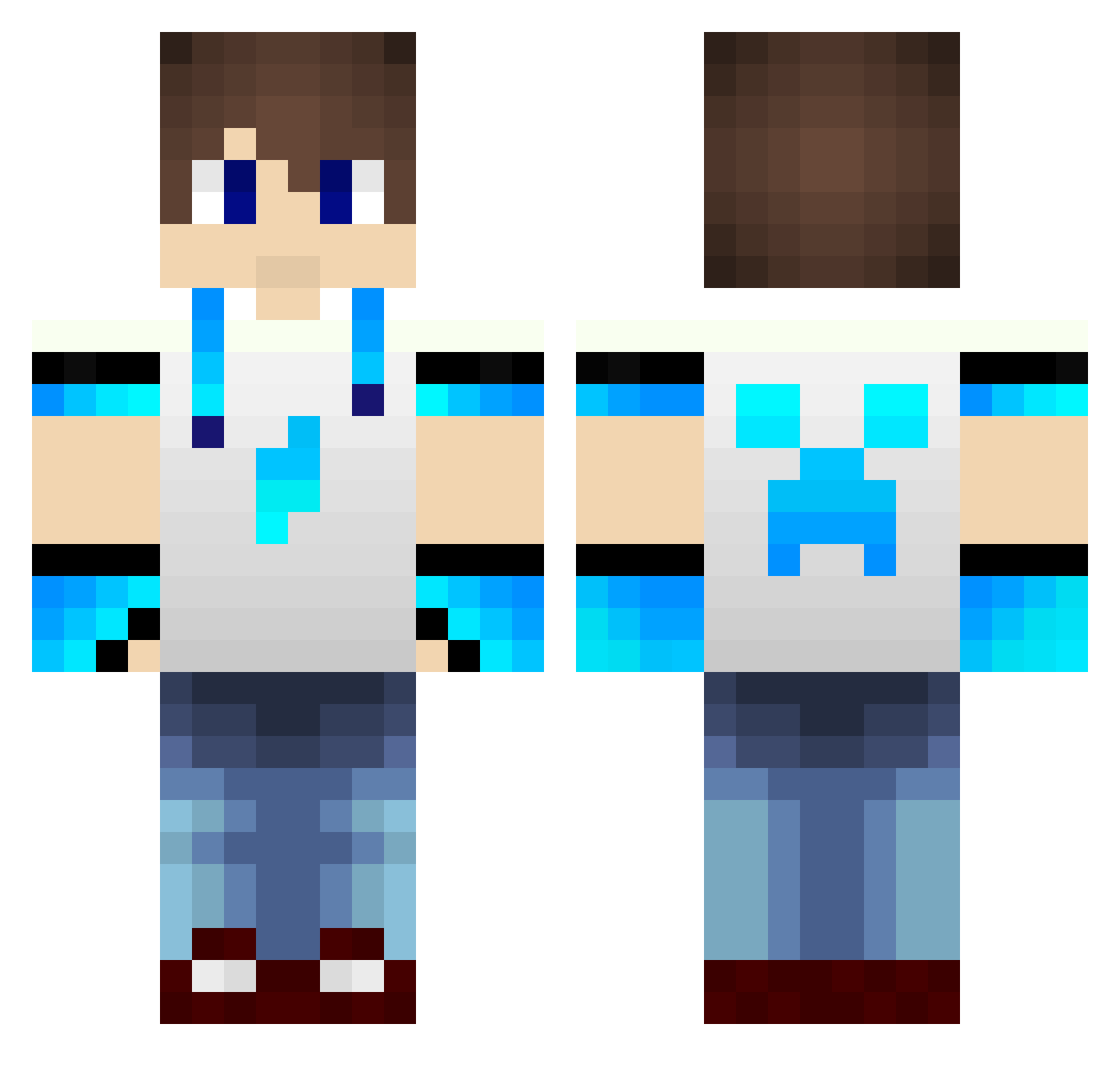 Thaiaro Minecraft skin, front and back view