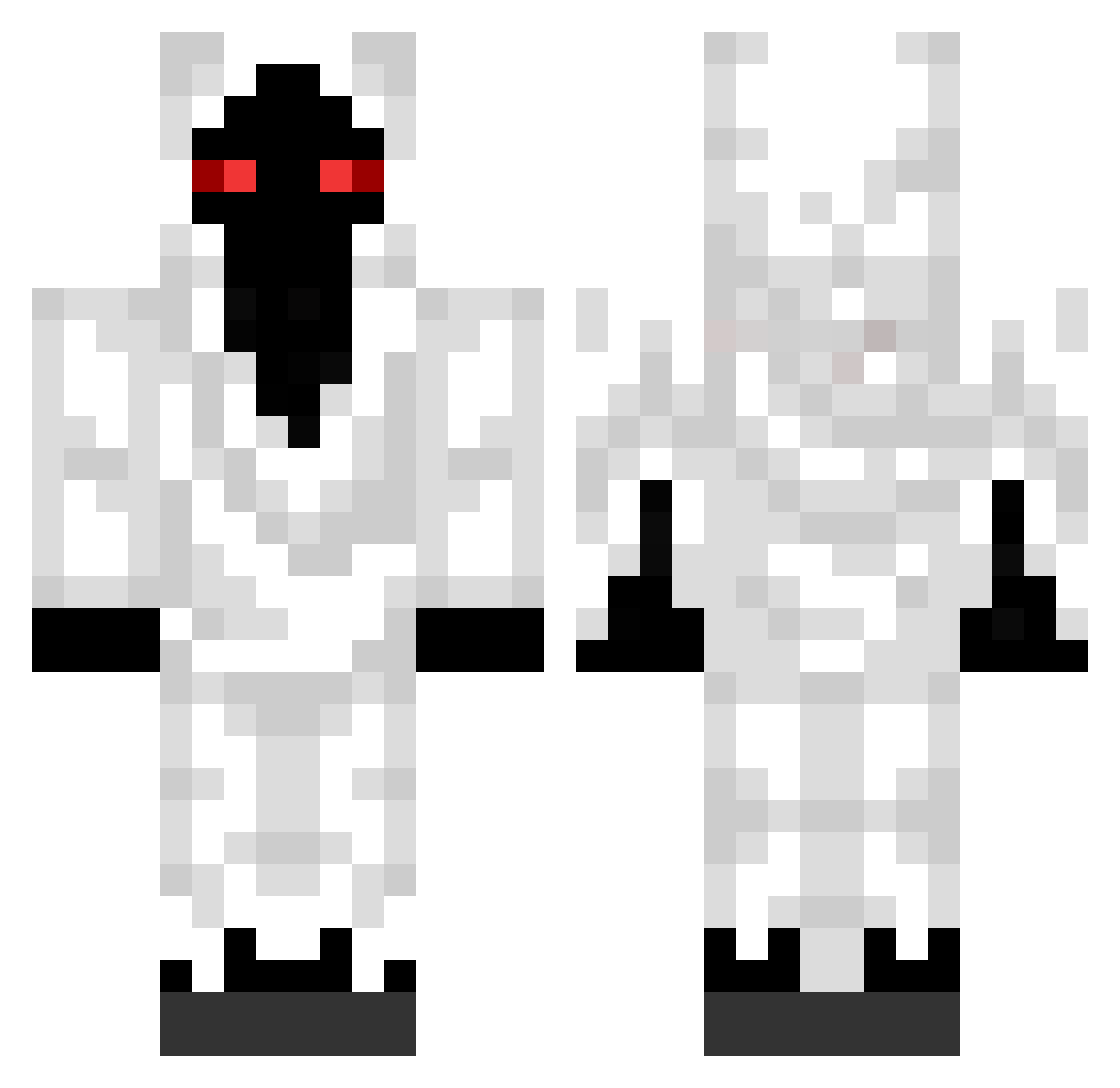 salable_ Minecraft skin, front and back view