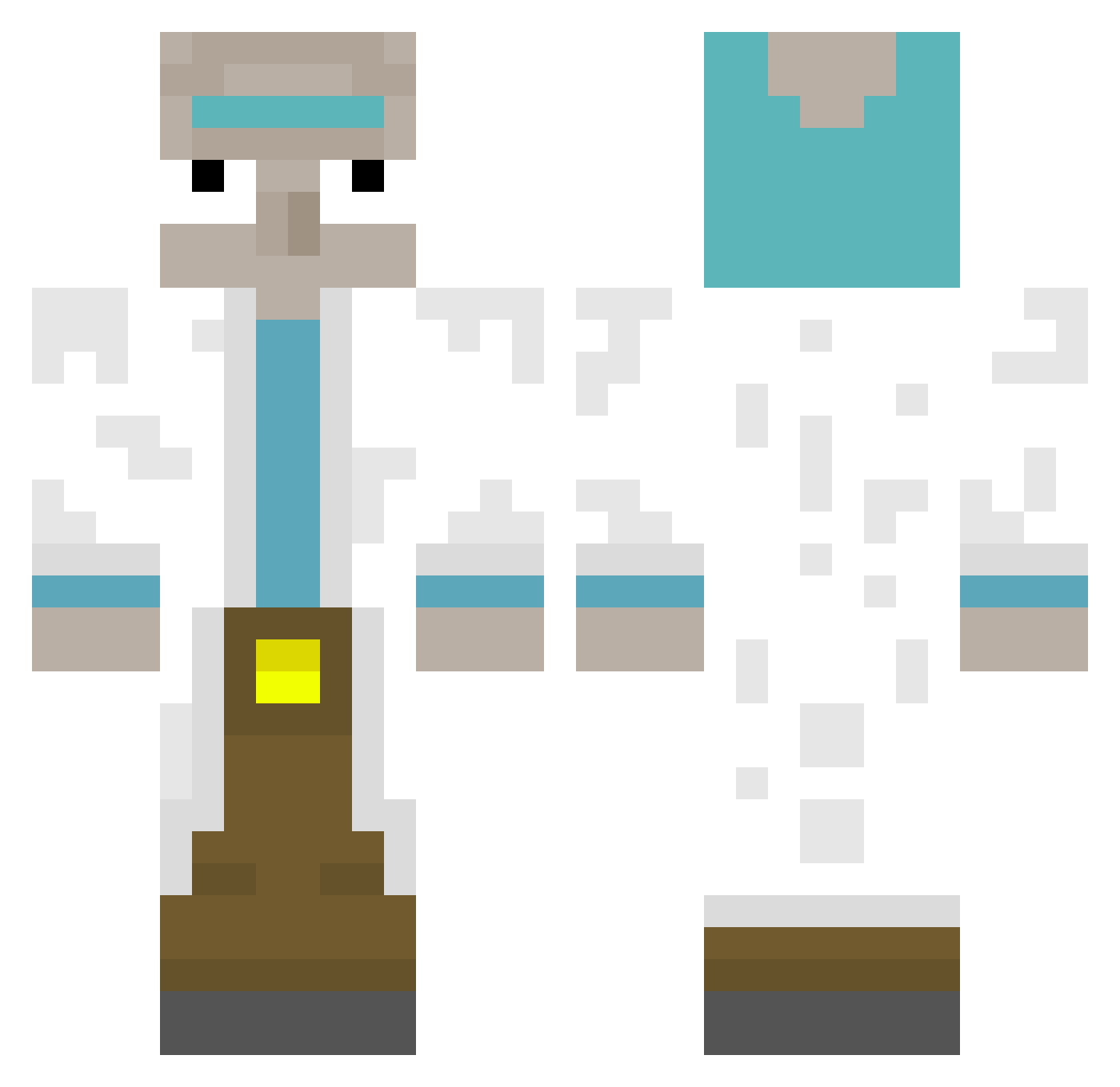 Jokkis123 Minecraft skin, front and back view
