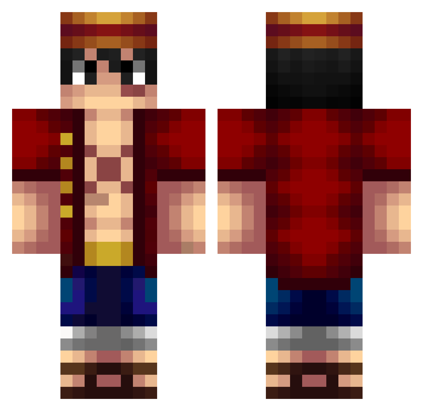 qv5lp Minecraft skin, front and back view