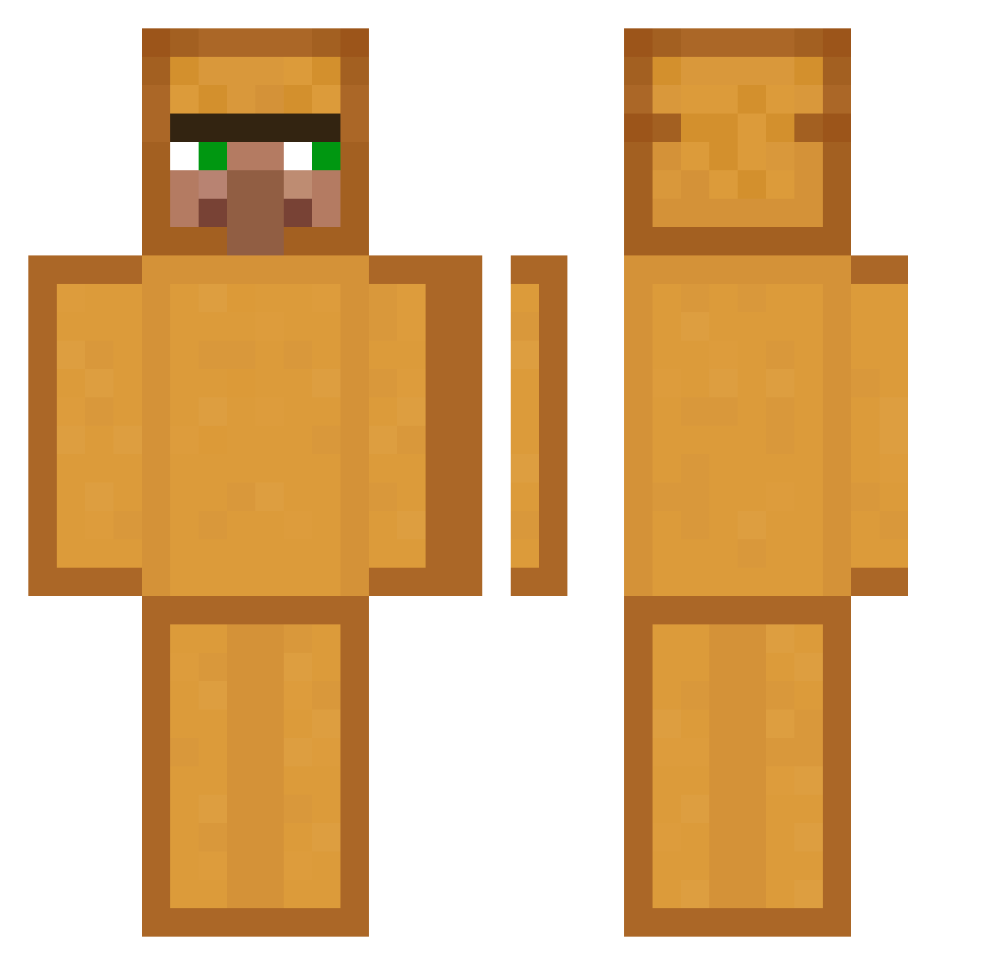 vnafie Minecraft skin, front and back view