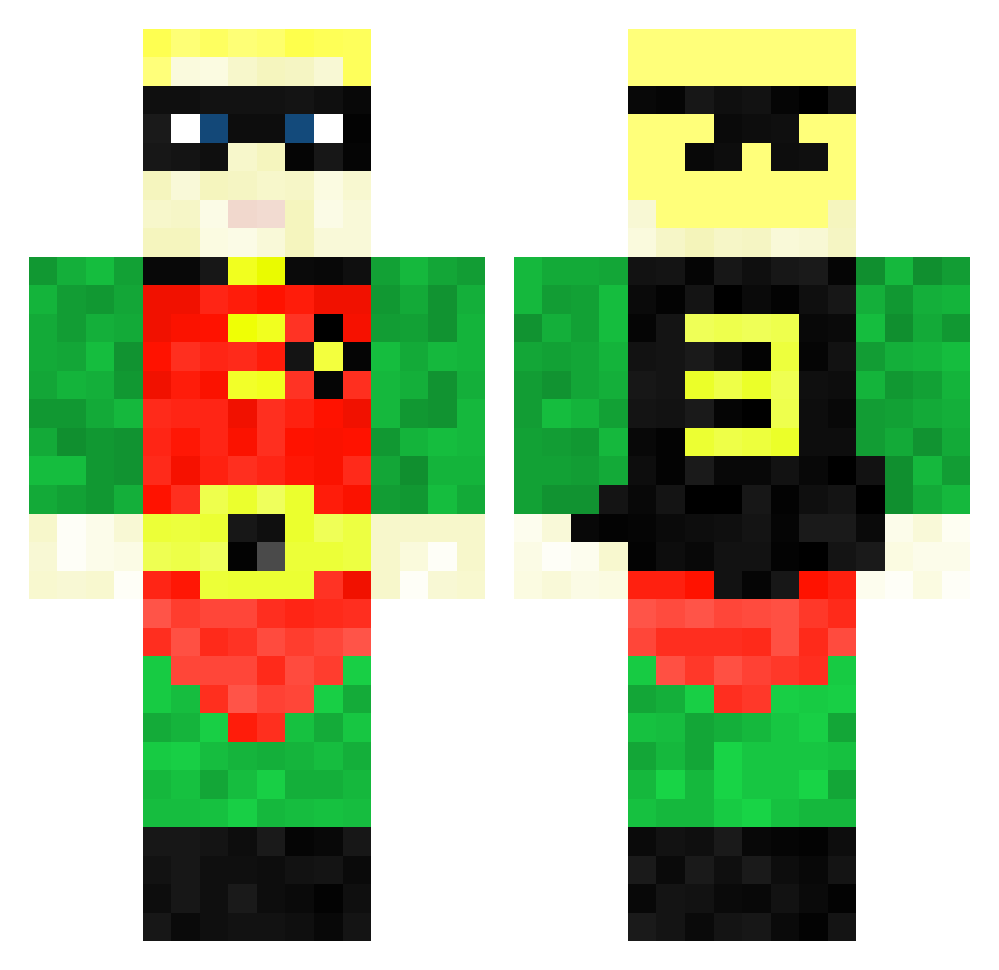 ShadyShemmy Minecraft skin, front and back view