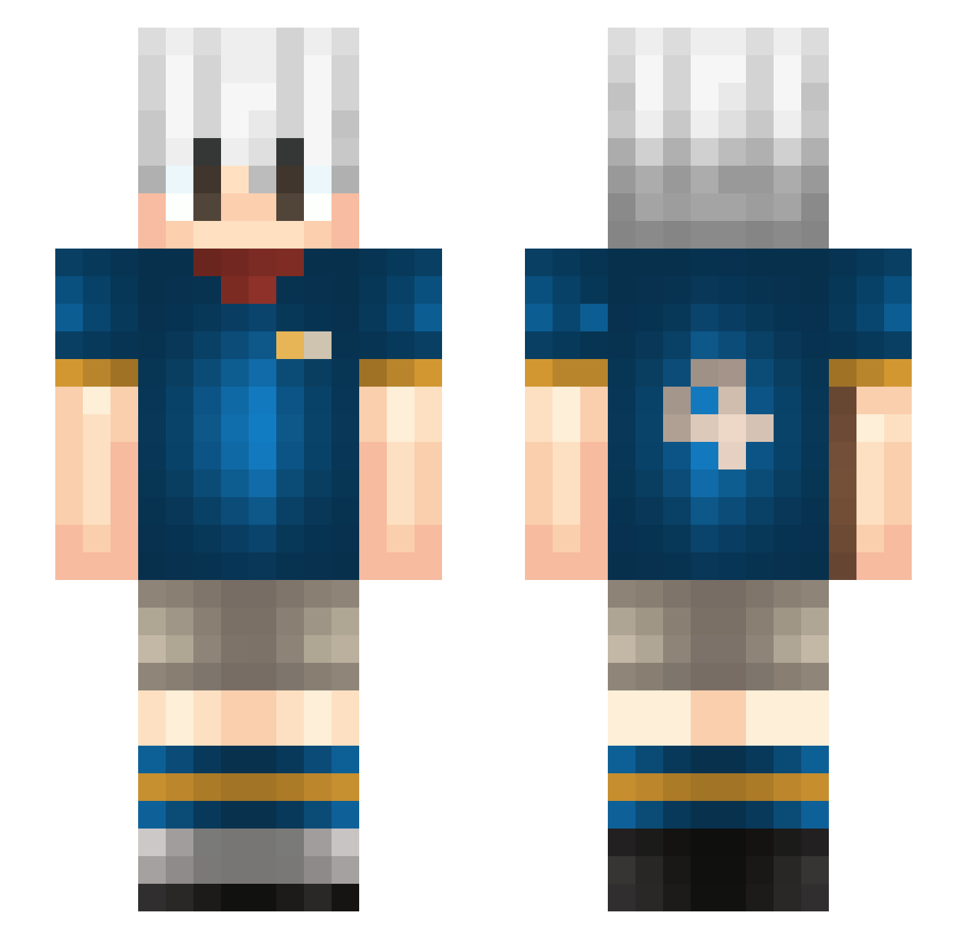 lv3m Minecraft skin, front and back view