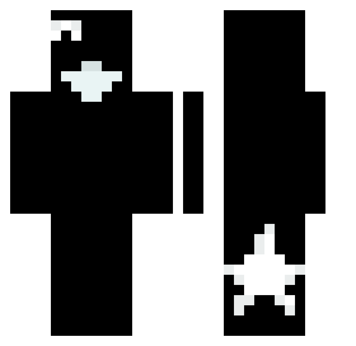 qntq Minecraft skin, front and back view