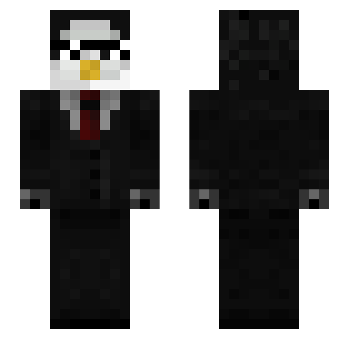 WampusWarder Minecraft skin, front and back view