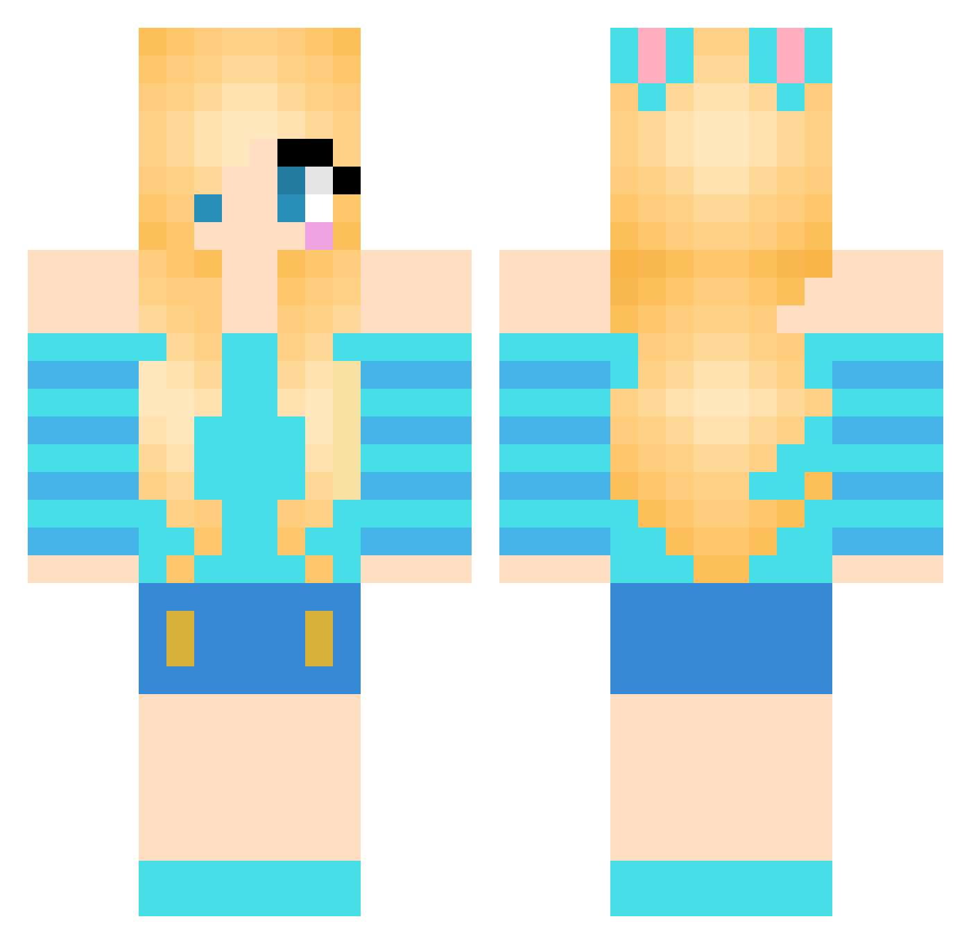 fire_gamez Minecraft skin, front and back view