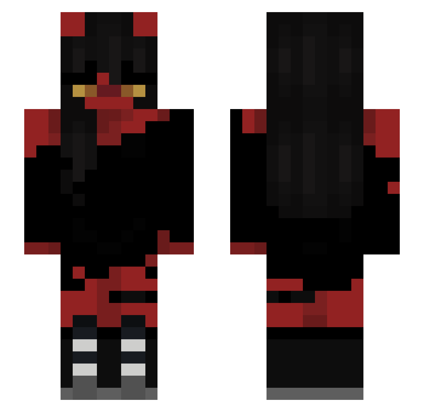 LooneyBold_ Minecraft skin, front and back view