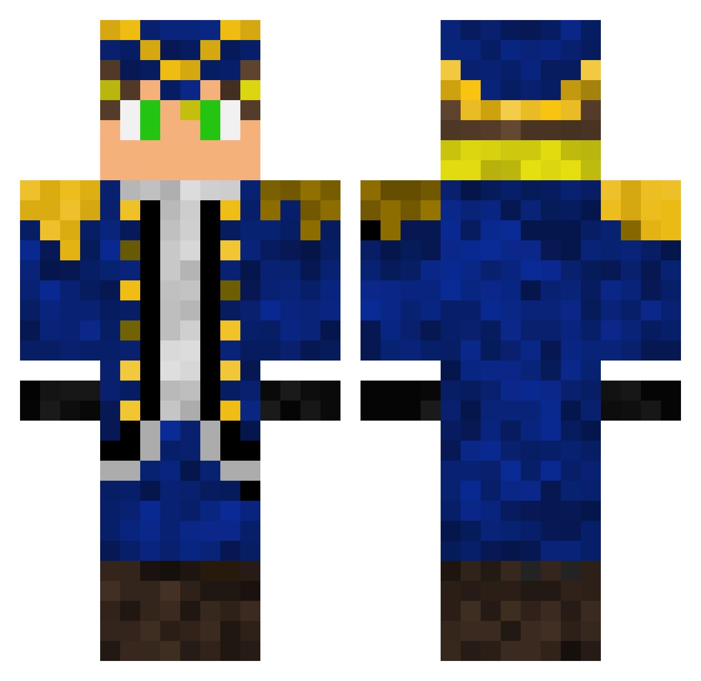 Vriliant271 Minecraft skin, front and back view
