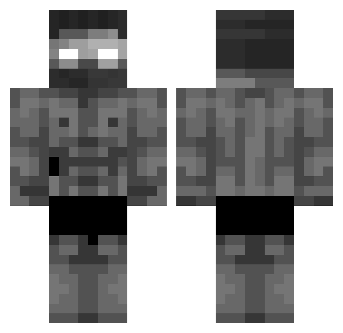 Chittumuru Minecraft skin, front and back view