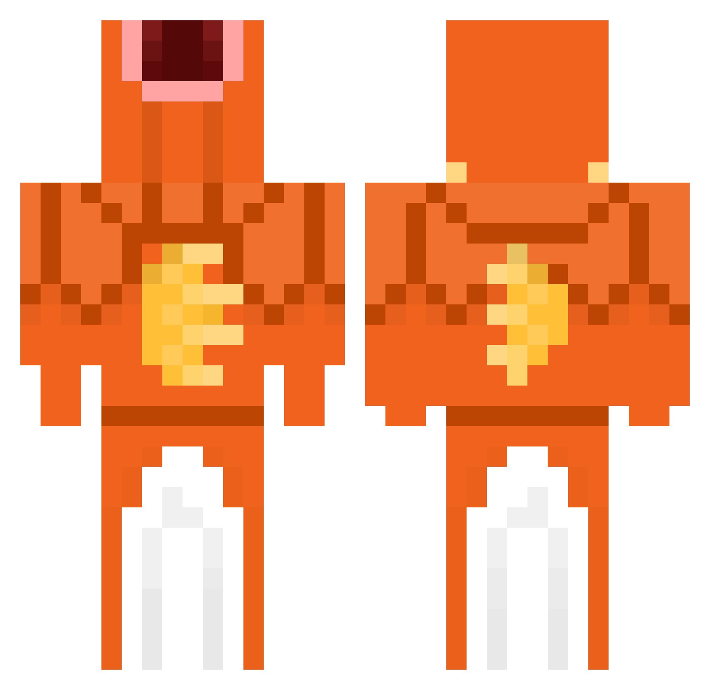 TengoSenpai Minecraft skin, front and back view