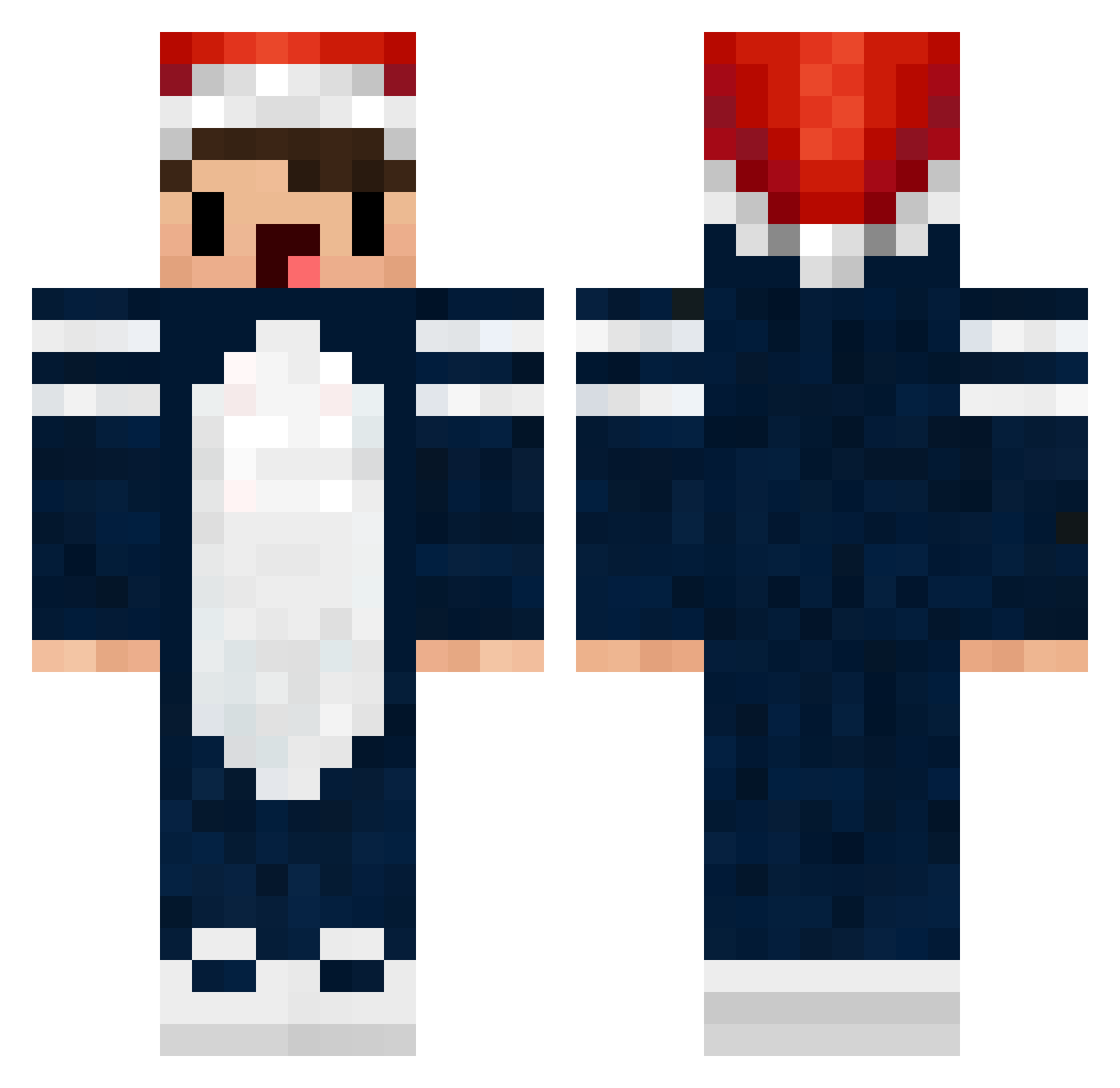 xbennii Minecraft skin, front and back view