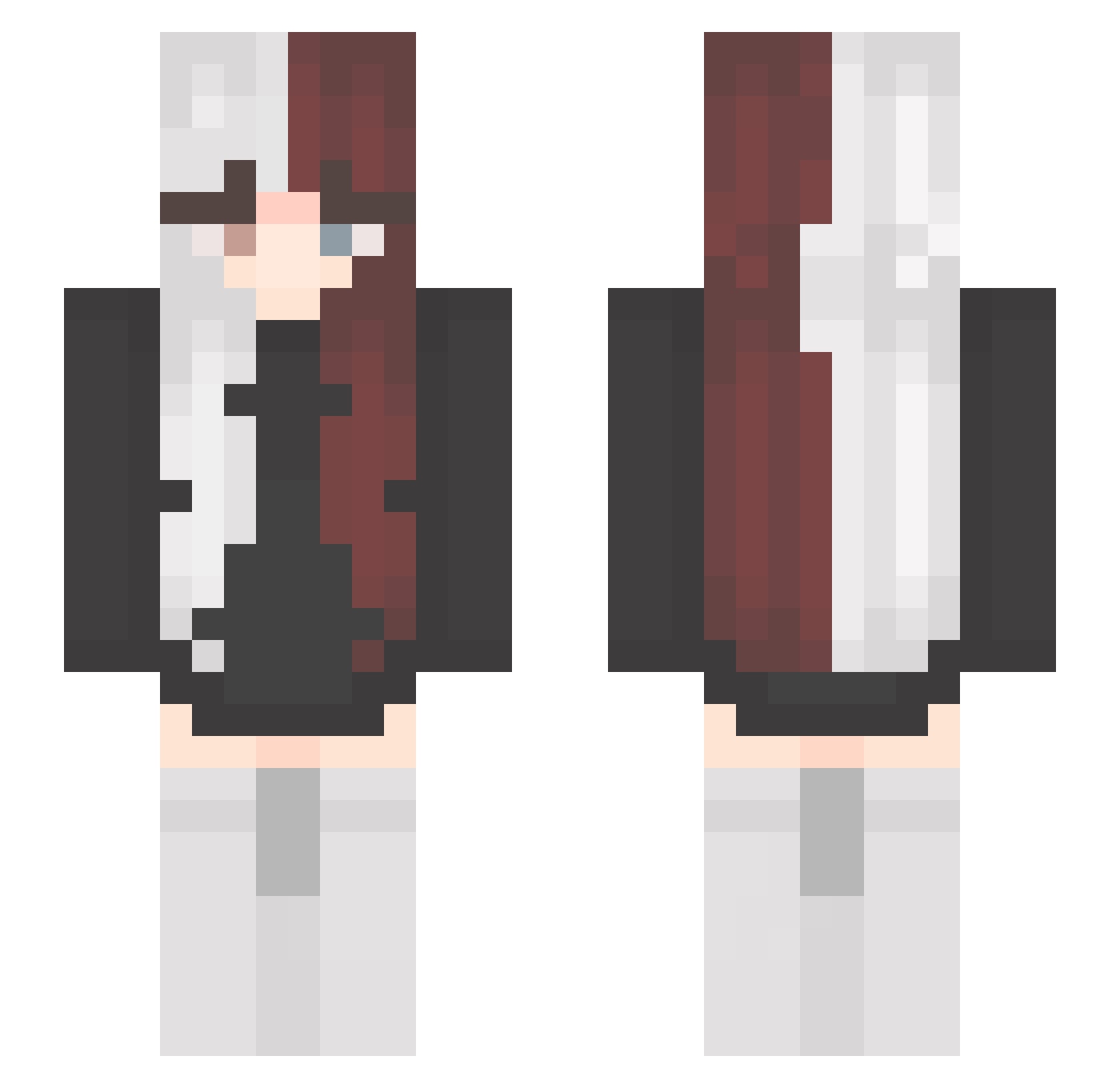 X_Wiki_X Minecraft skin, front and back view