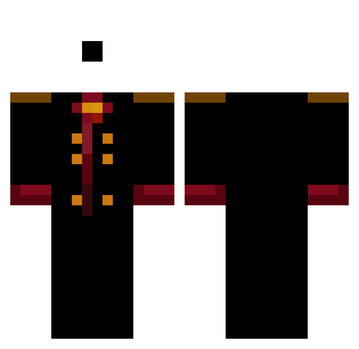 1_DOT_1 Minecraft skin, front and back view
