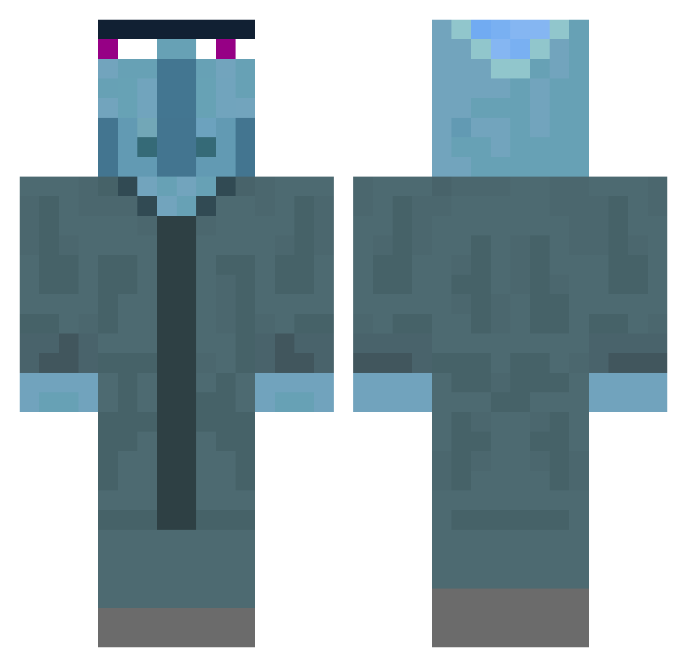 _Aurele Minecraft skin, front and back view