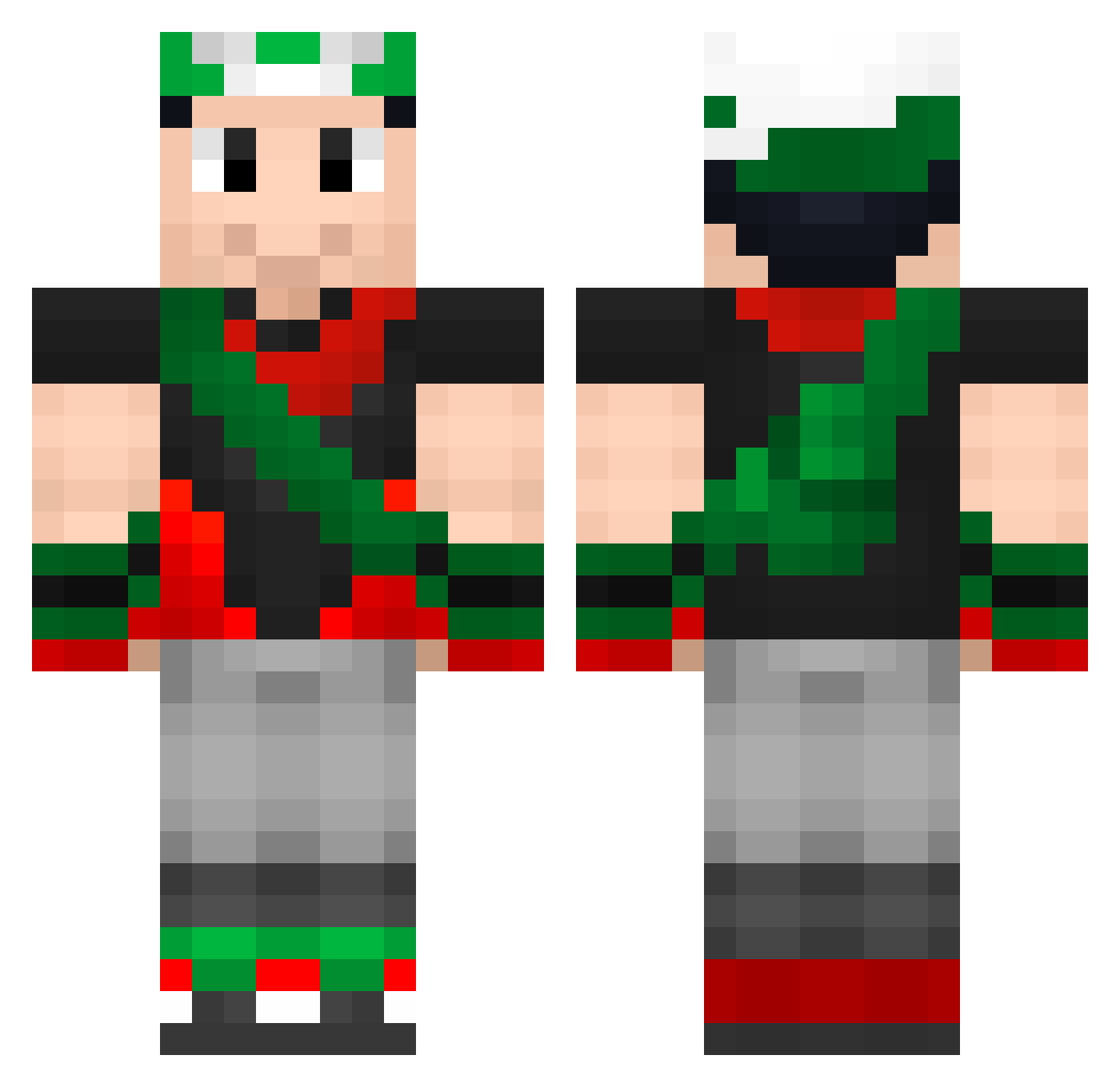 Concealment Minecraft skin, front and back view
