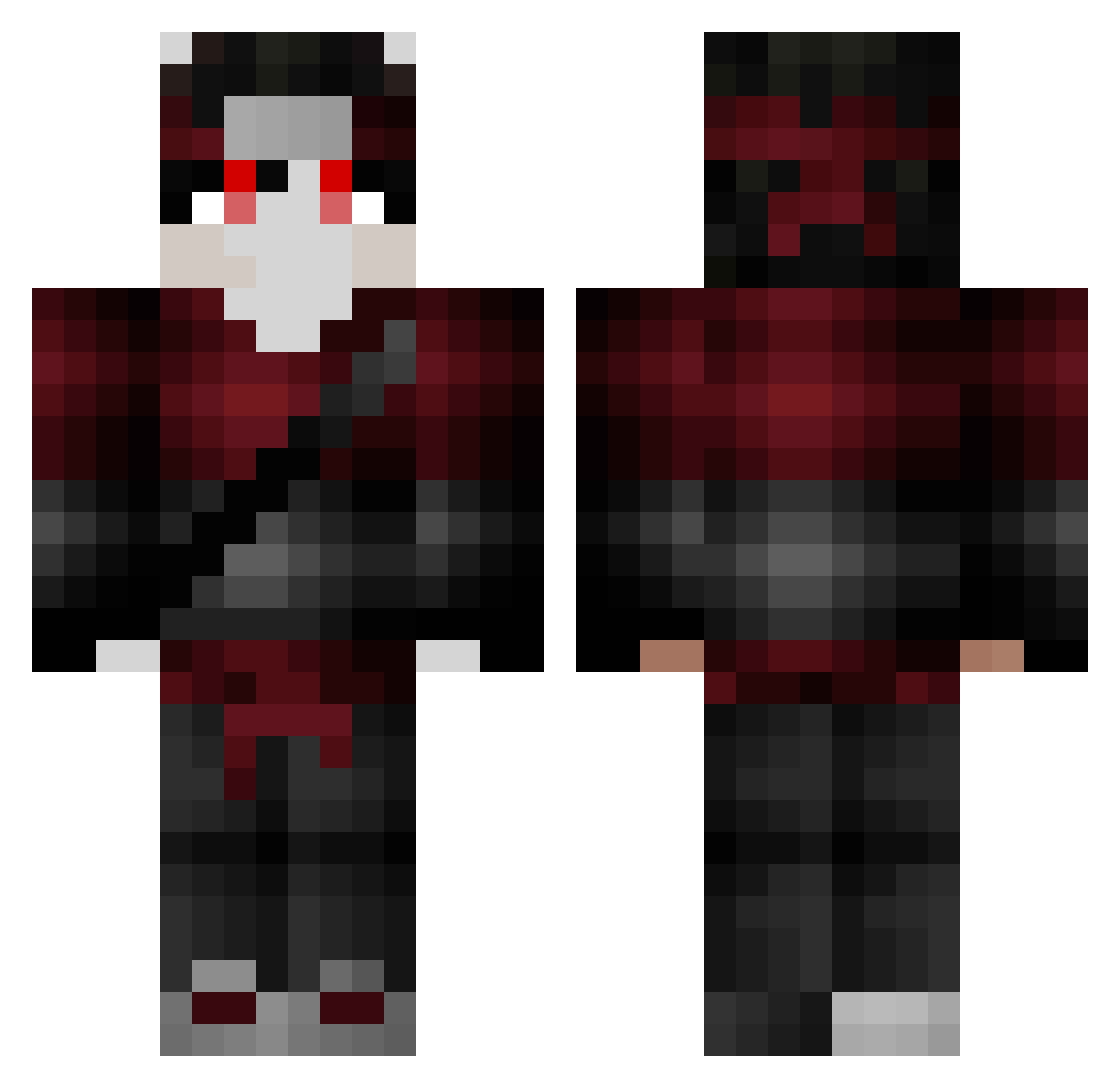 Shimizuu_ Minecraft skin, front and back view