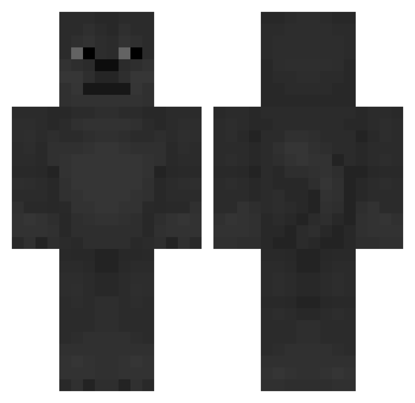 Breathless Minecraft skin, front and back view