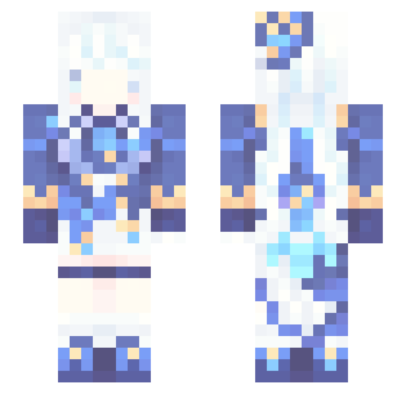 MaxkunZGX20A Minecraft skin, front and back view