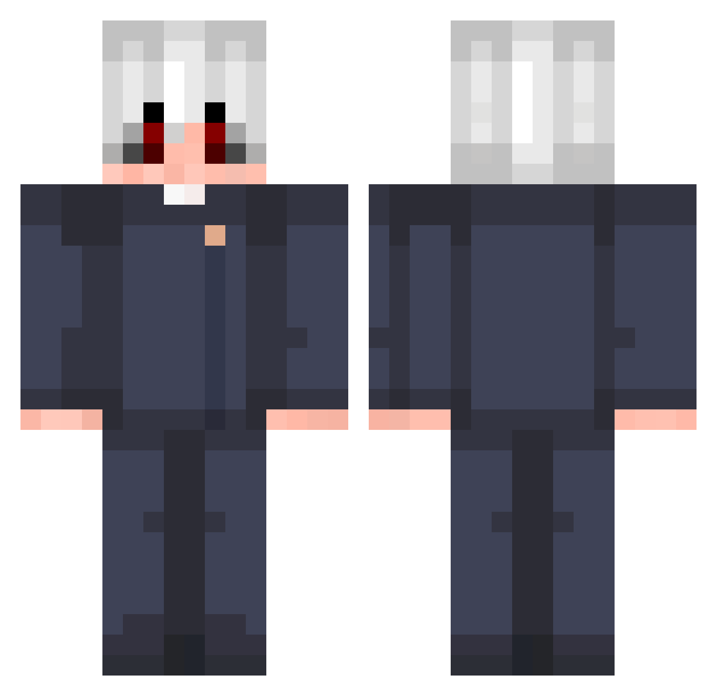 Keosen Minecraft skin, front and back view