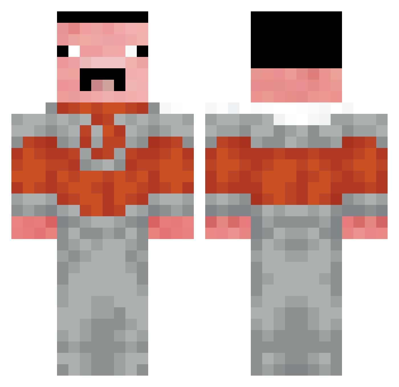 Syrenarch Minecraft skin, front and back view