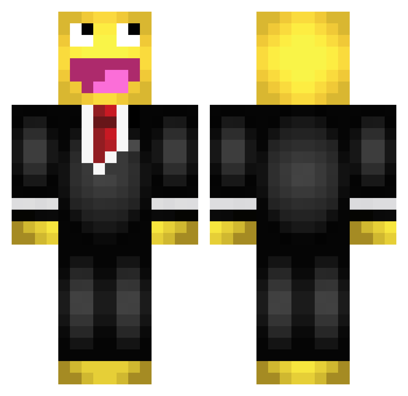 Ch1to Minecraft skin, front and back view
