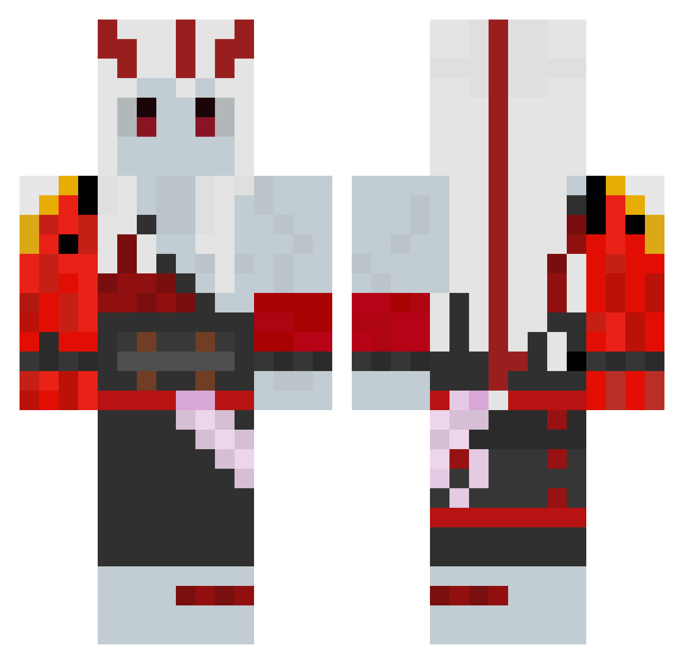 StrongMickel12 Minecraft skin, front and back view