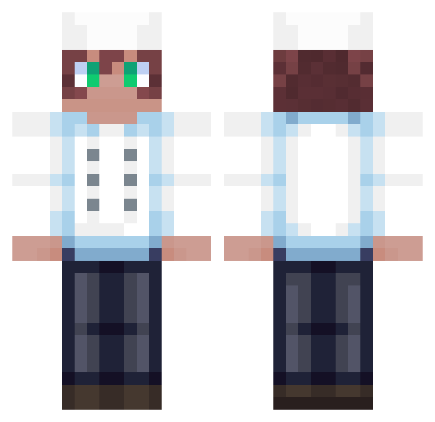 MakotoAikyo Minecraft skin, front and back view