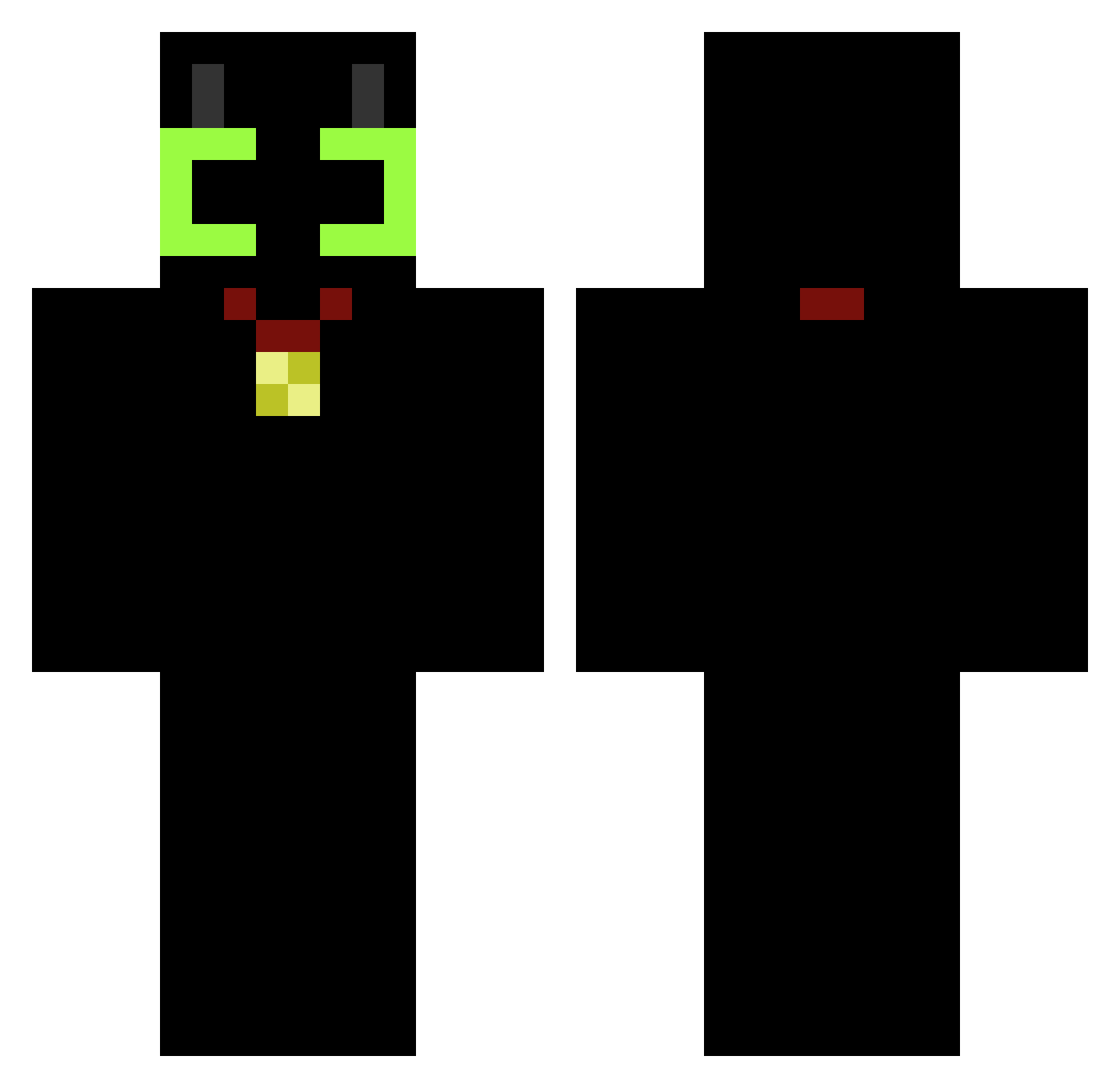 Zsoli13 Minecraft skin, front and back view