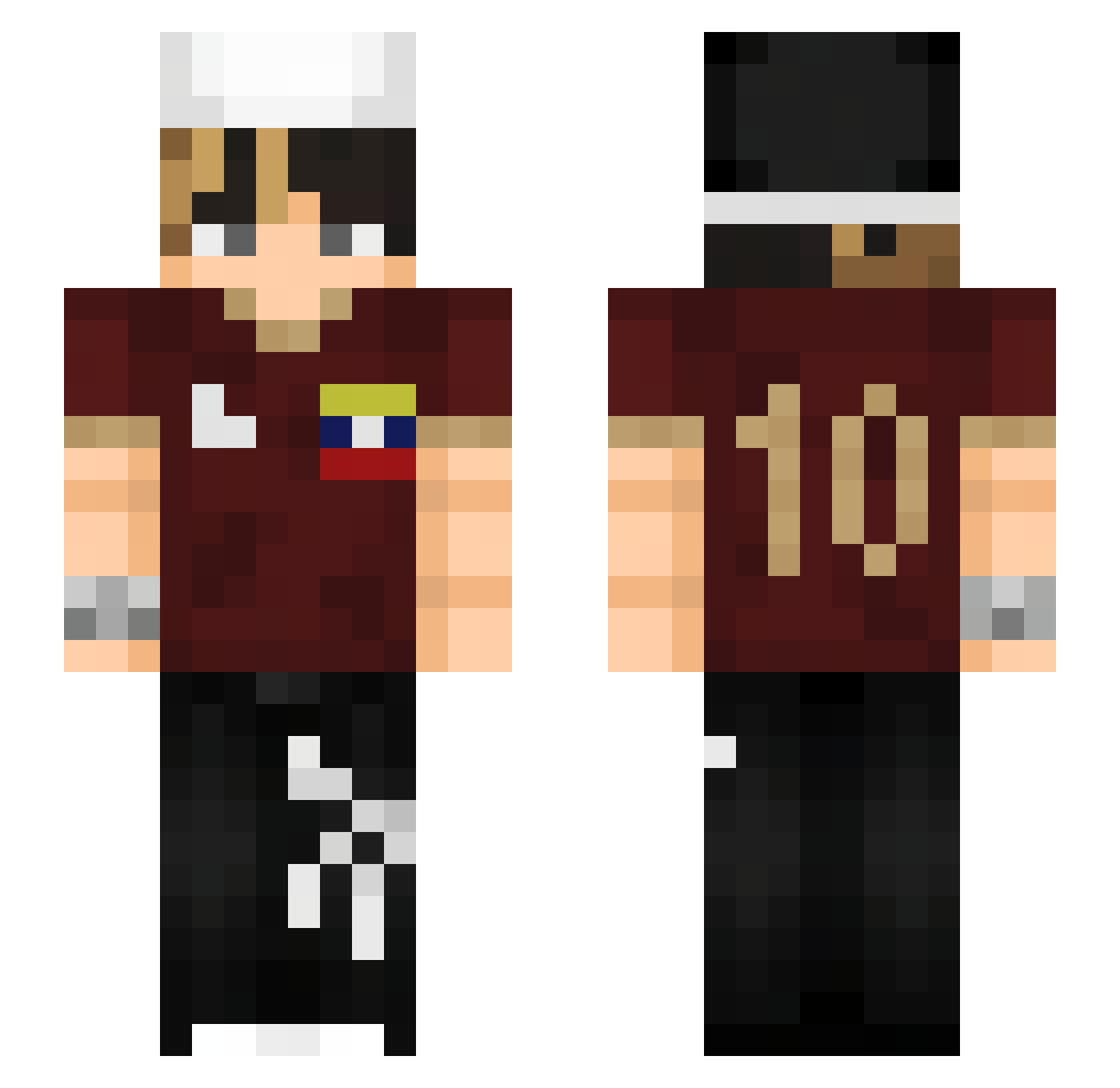 BandoBoai Minecraft skin, front and back view