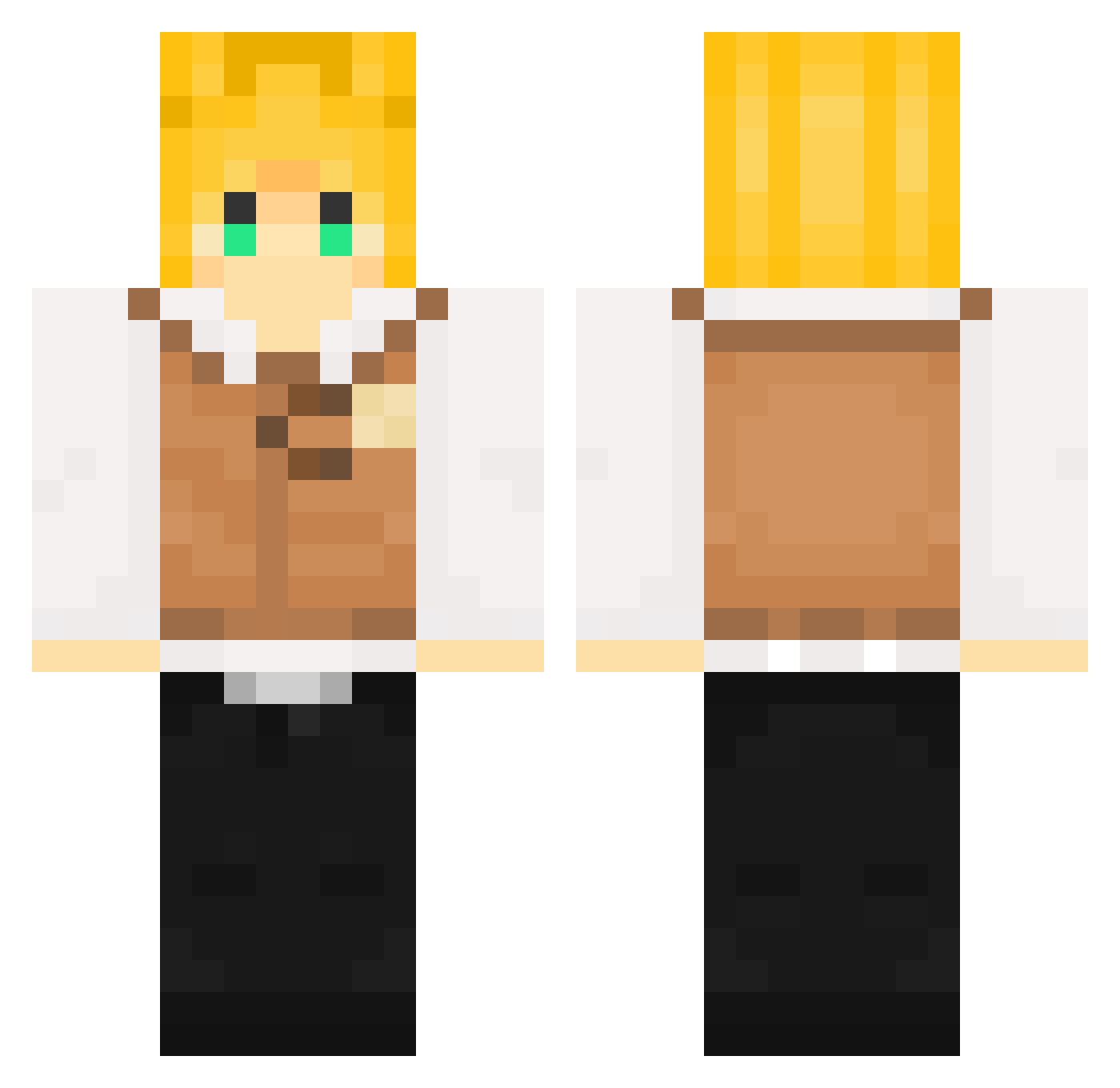 Cautious_Entry Minecraft skin, front and back view
