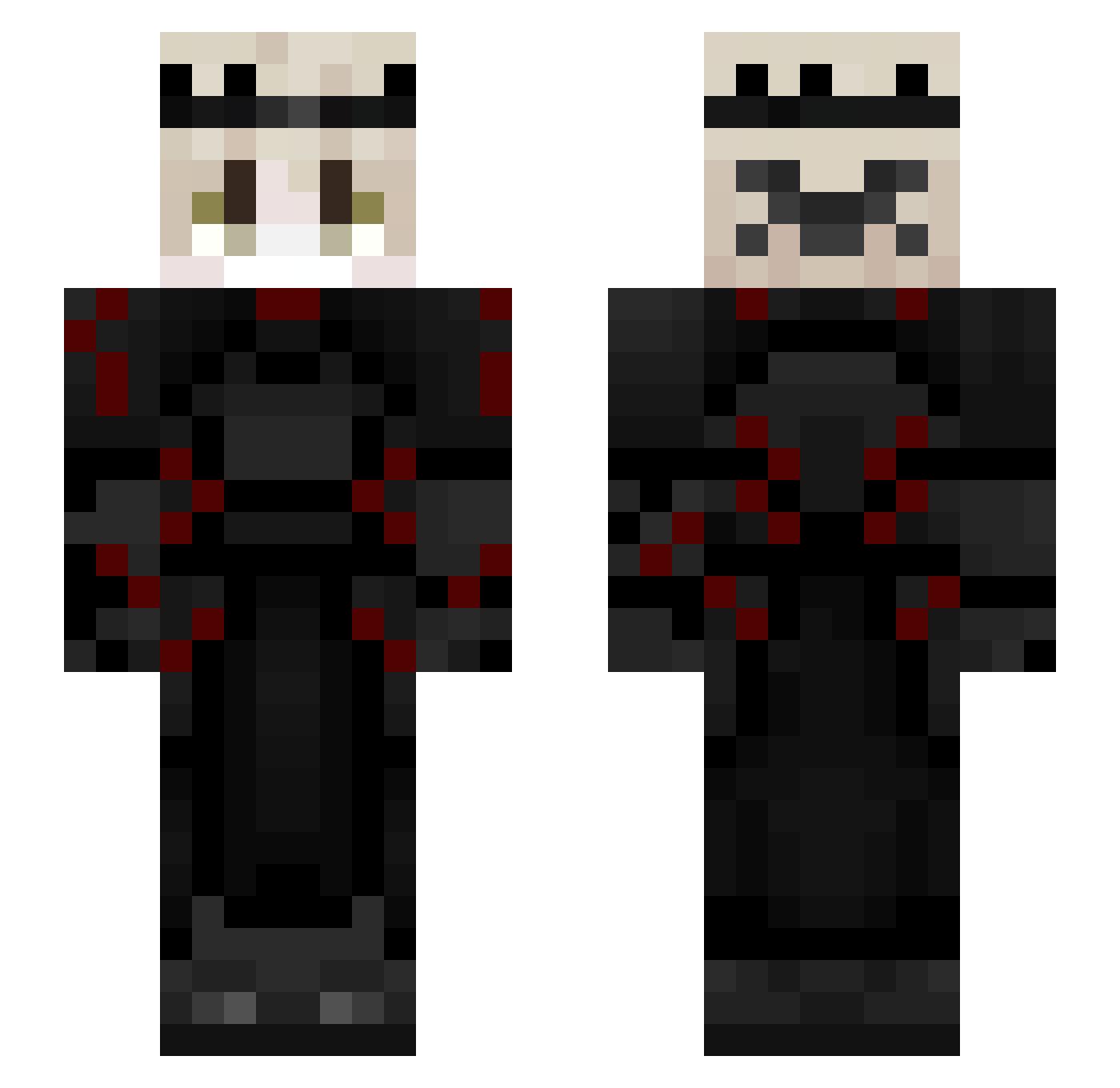HamoodeGG Minecraft skin, front and back view