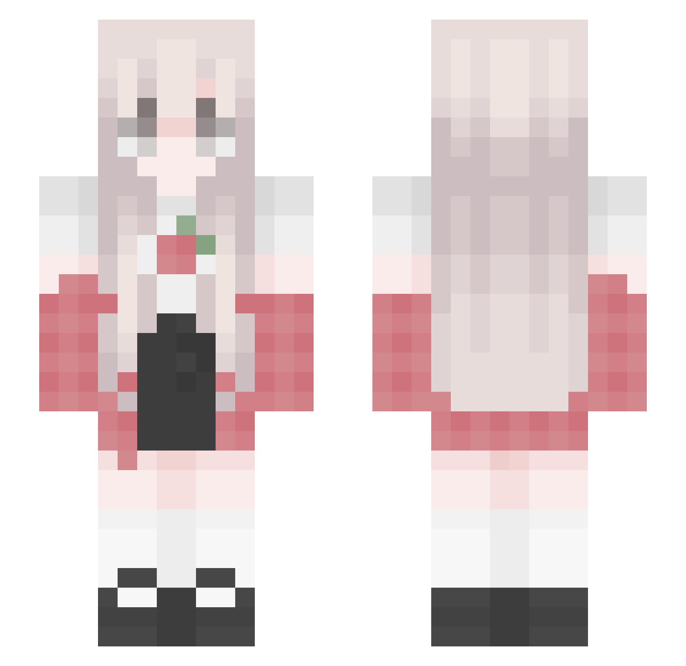 OxO_p Minecraft skin, front and back view