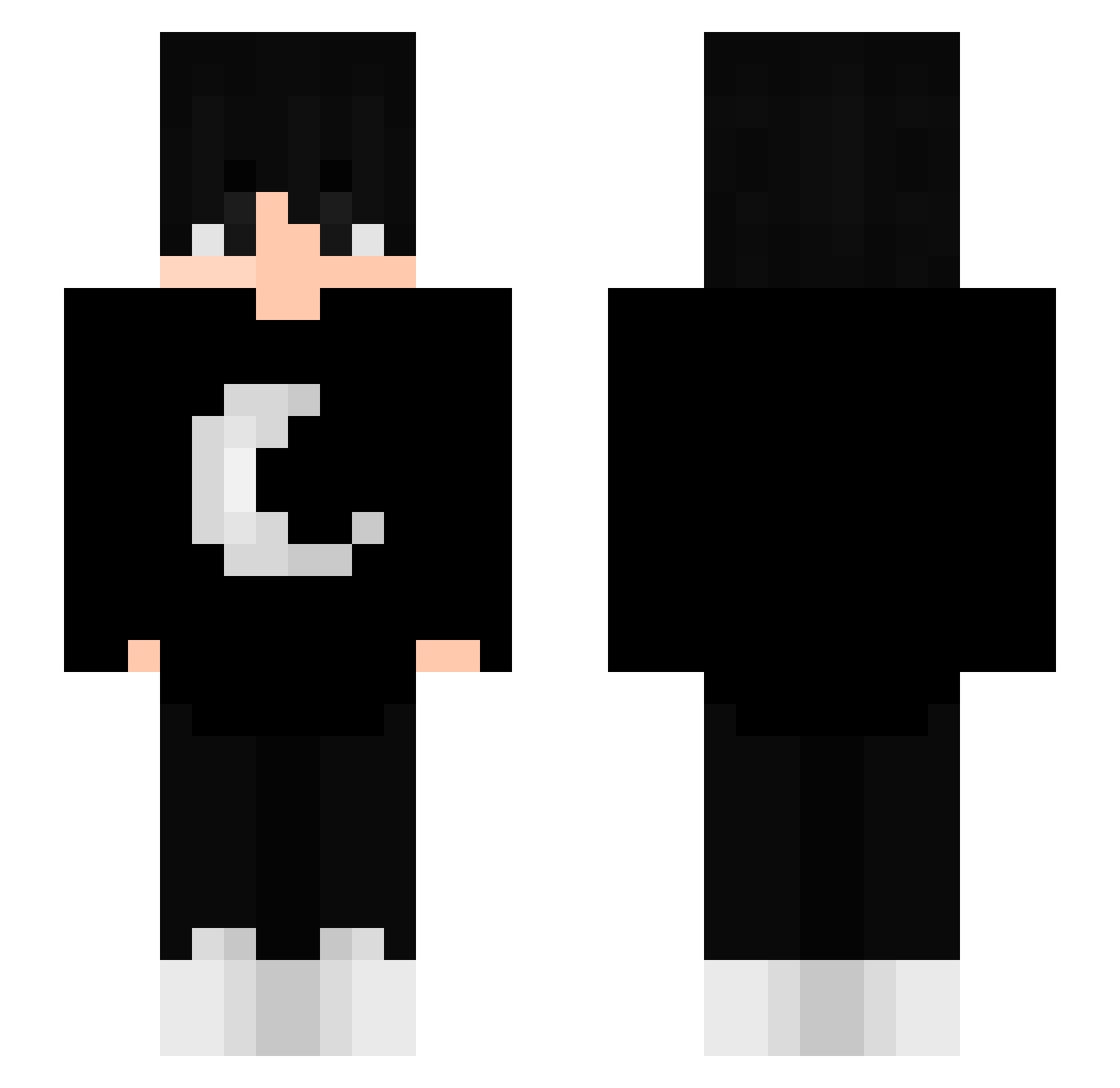 CrimsonVa10r Minecraft skin, front and back view