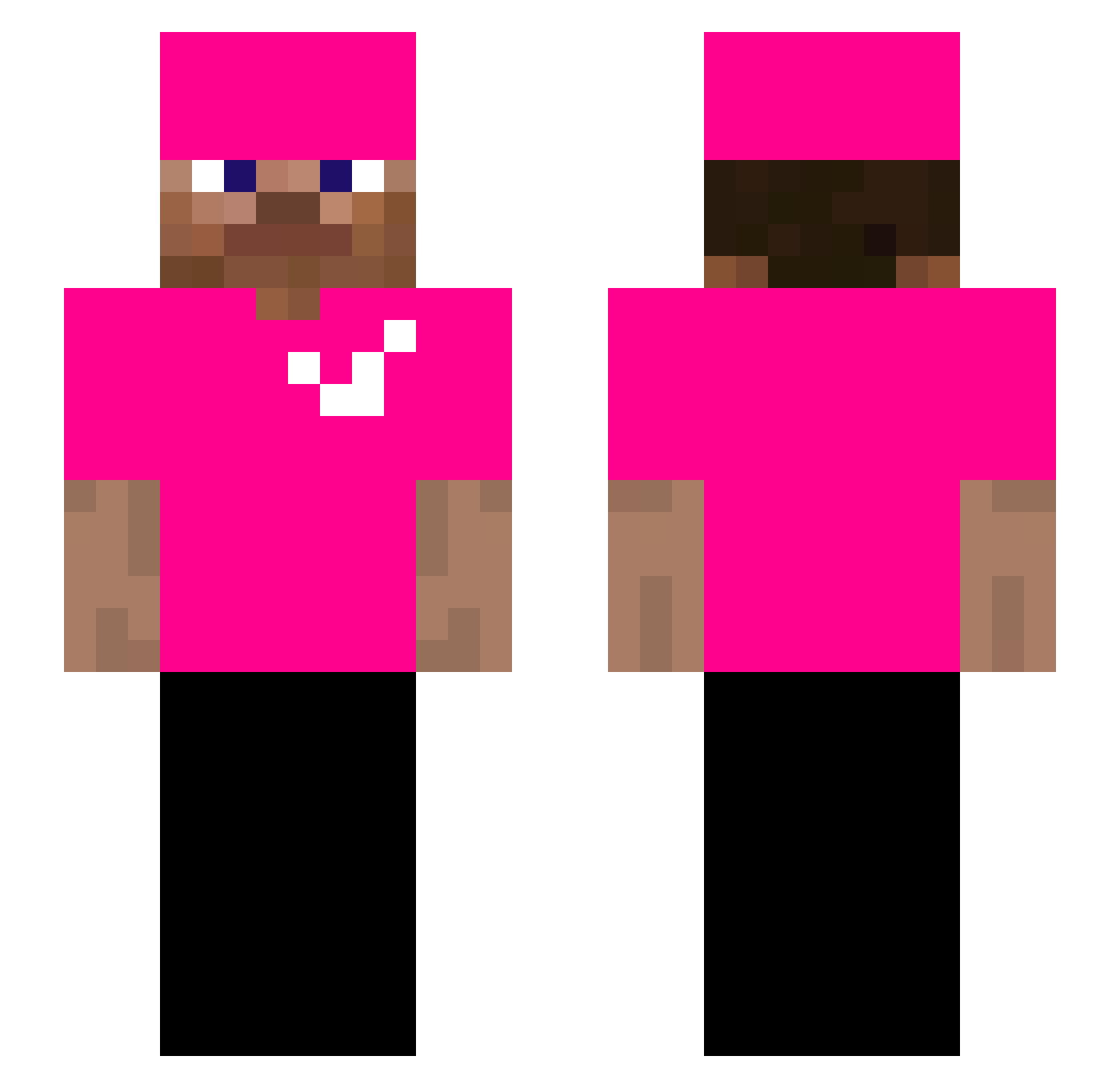 Gansta_Basse Minecraft skin, front and back view