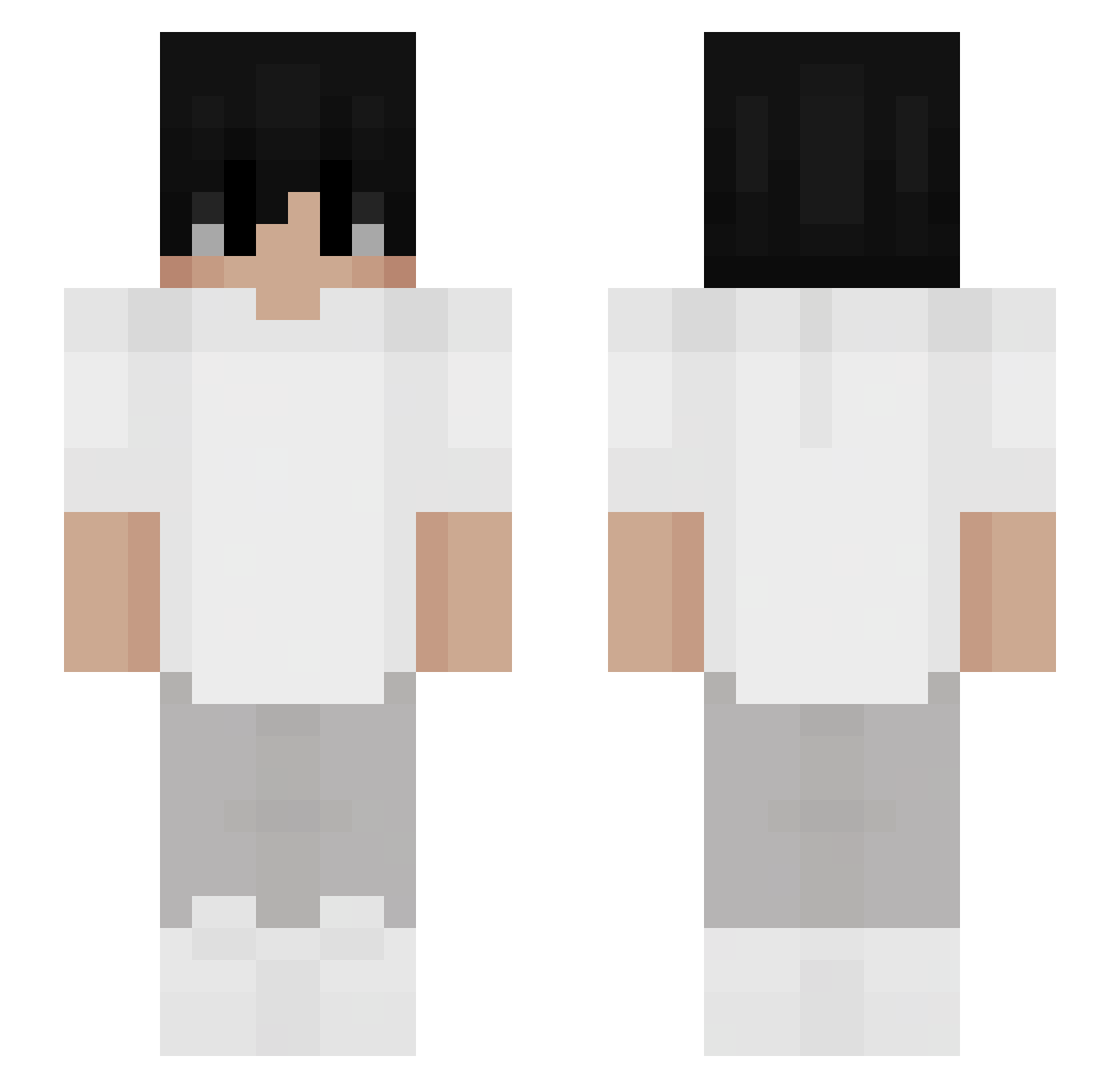 qivx Minecraft skin, front and back view