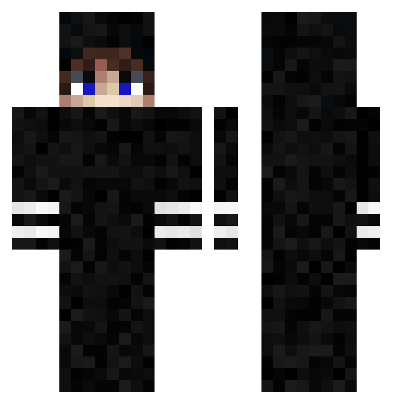 xMaqz_Is_Free Minecraft skin, front and back view