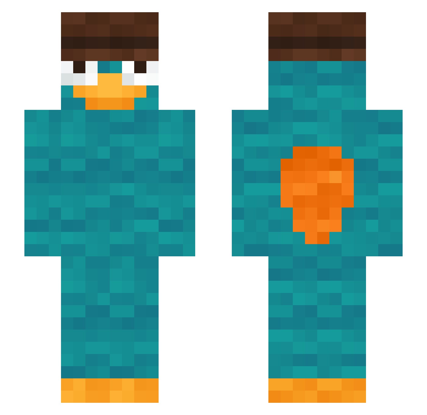 PutManatee64826 Minecraft skin, front and back view