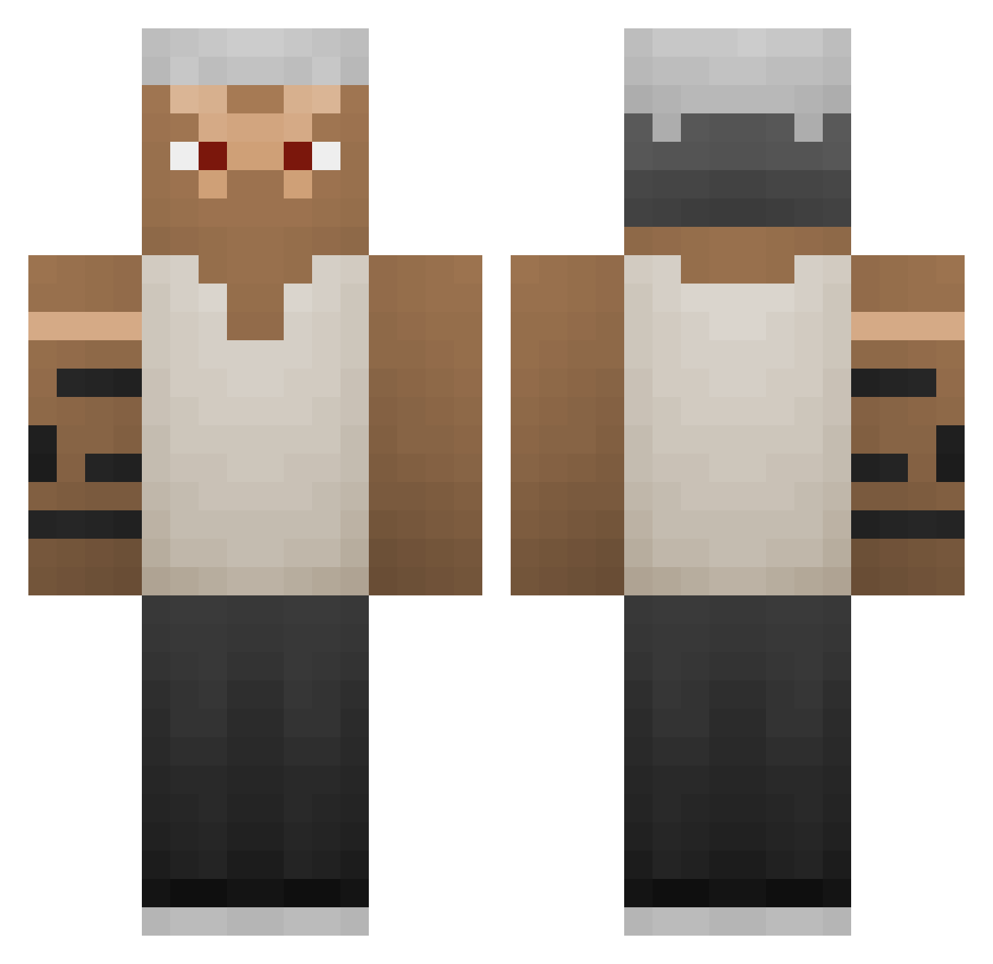 Kukuy0 Minecraft skin, front and back view