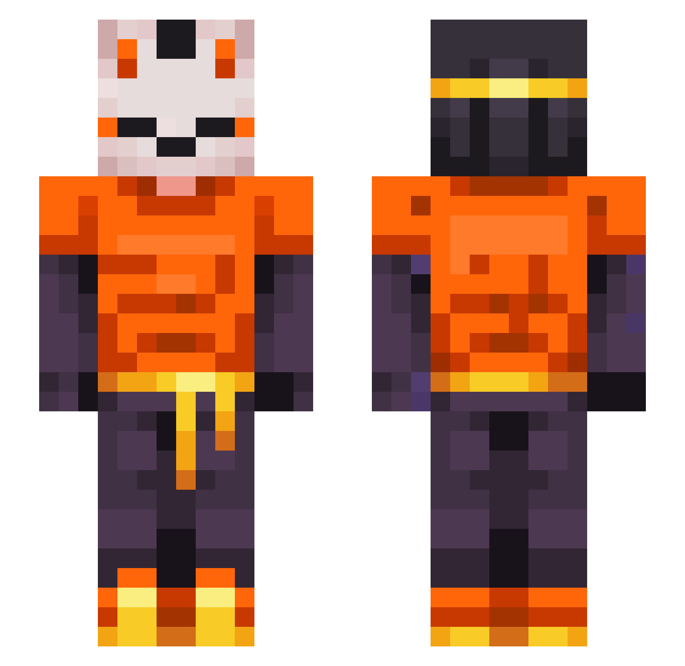 Intel_editzZ Minecraft skin, front and back view
